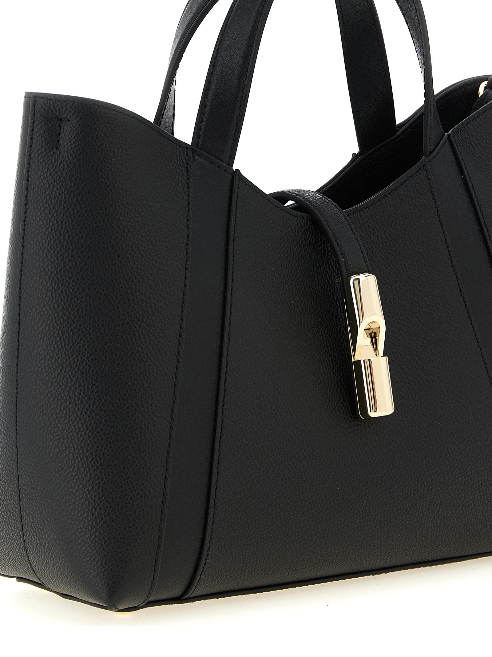 Furla Black Calfskin Tote Women's Bag