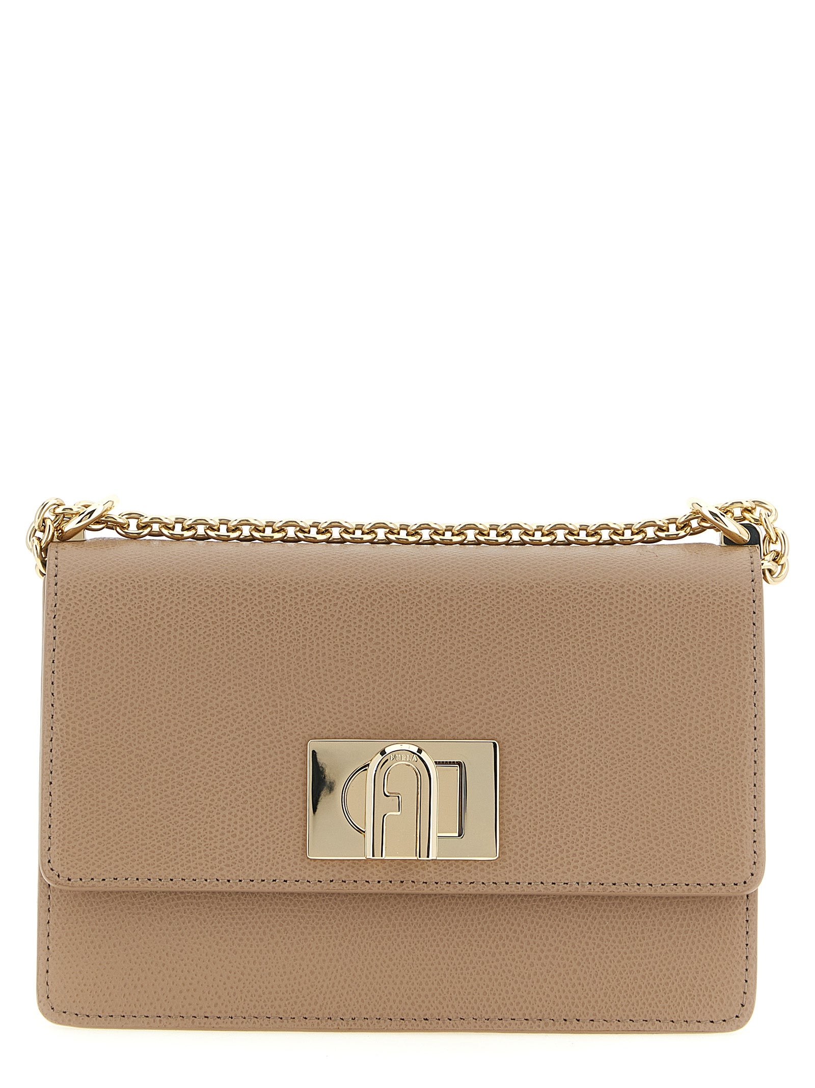 Furla Beige Calfskin Crossbody Women's Bag