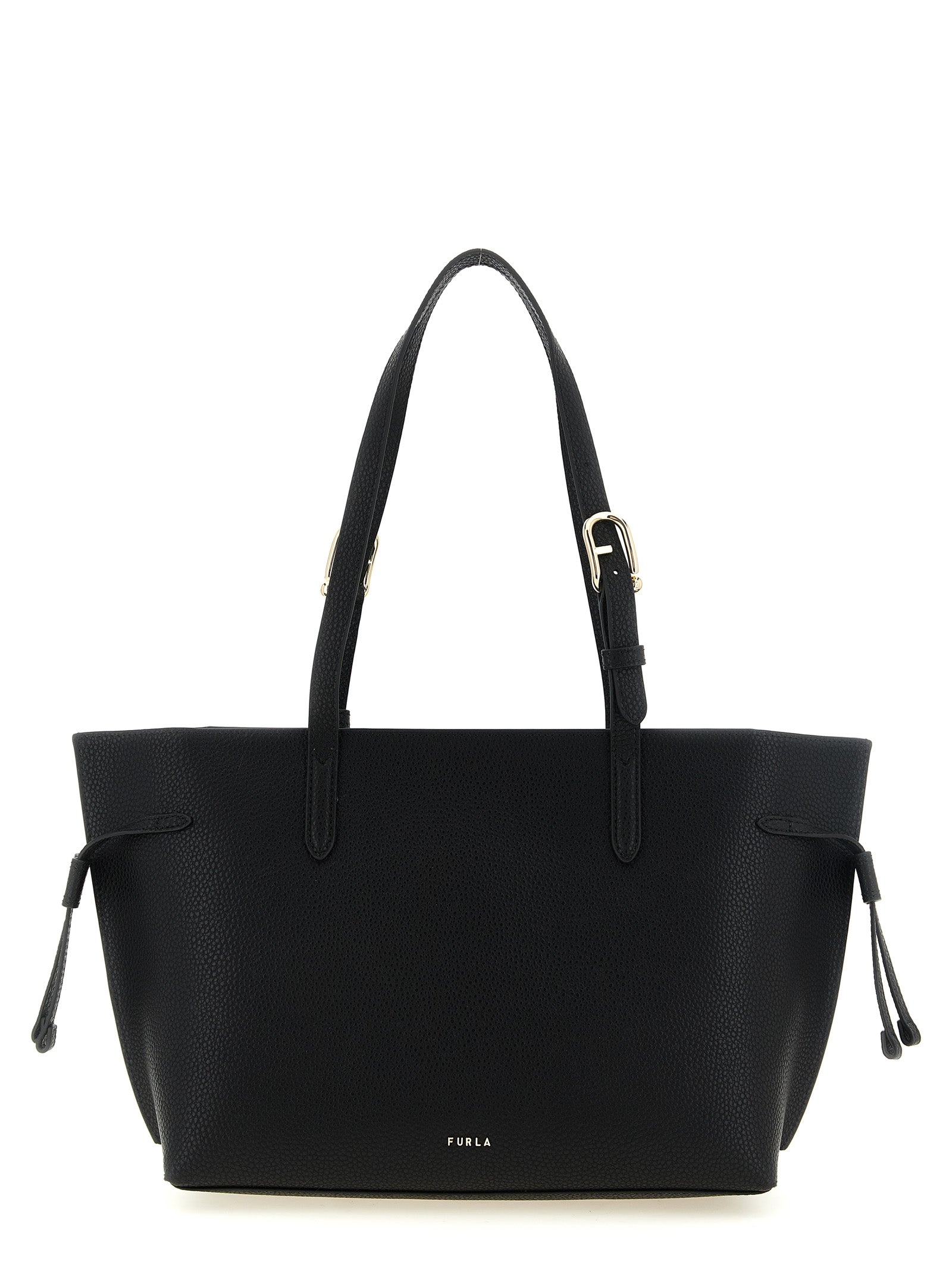 Furla Black Calfskin Tote Women's Bag