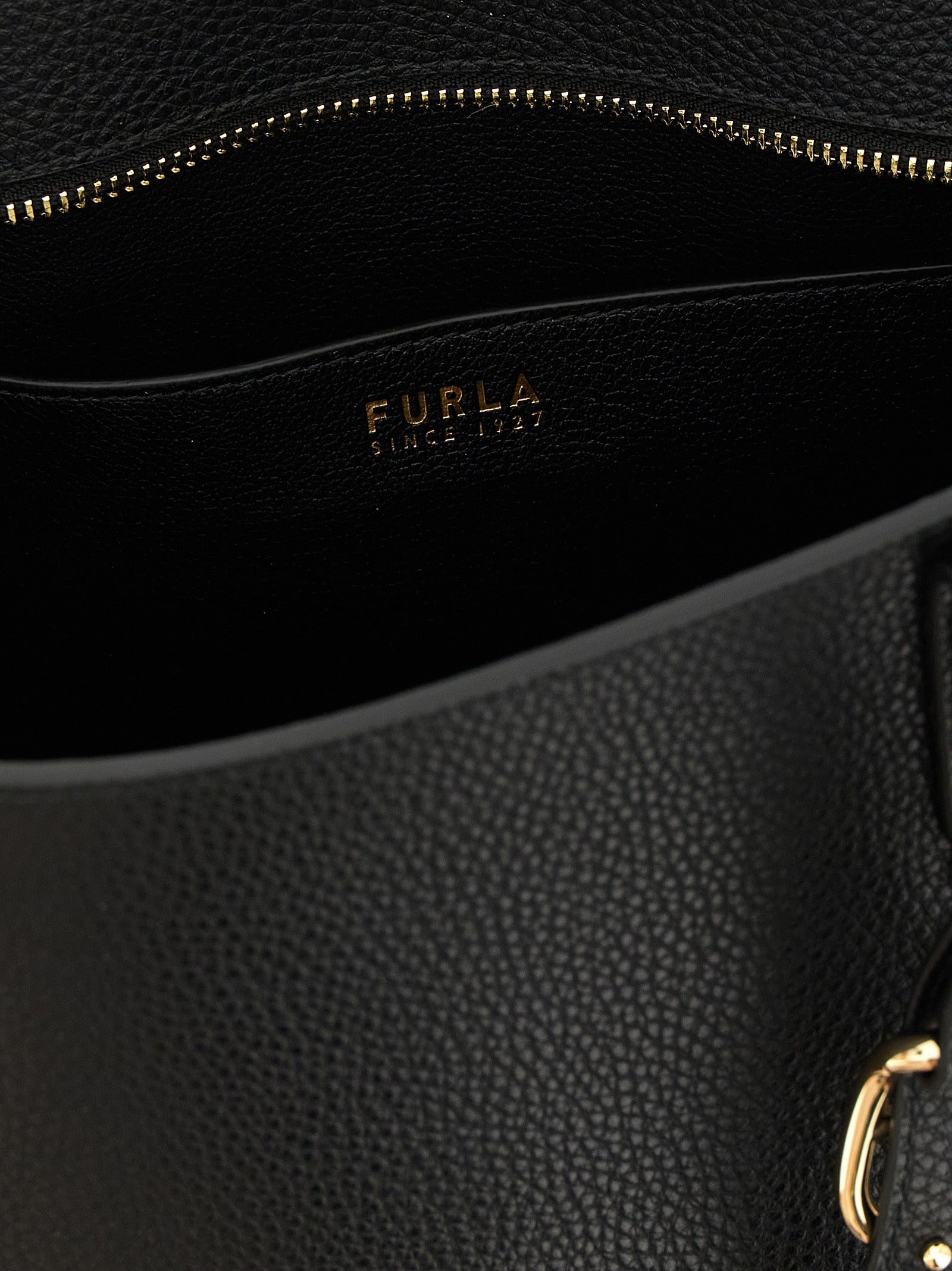 Furla Black Calfskin Tote Women's Bag