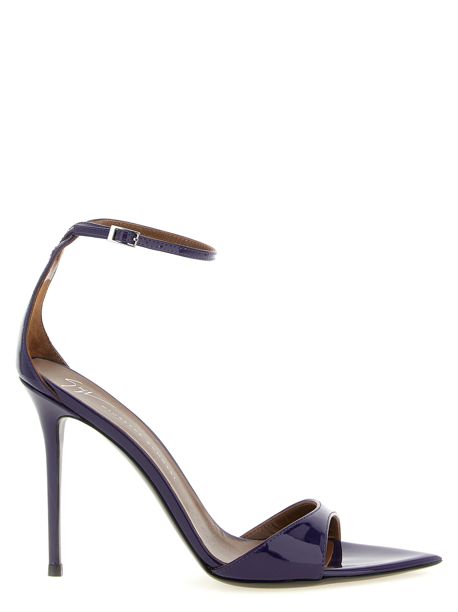 Giuseppe Zanotti Purple Calfskin Stiletto Heel Women's Sandals
