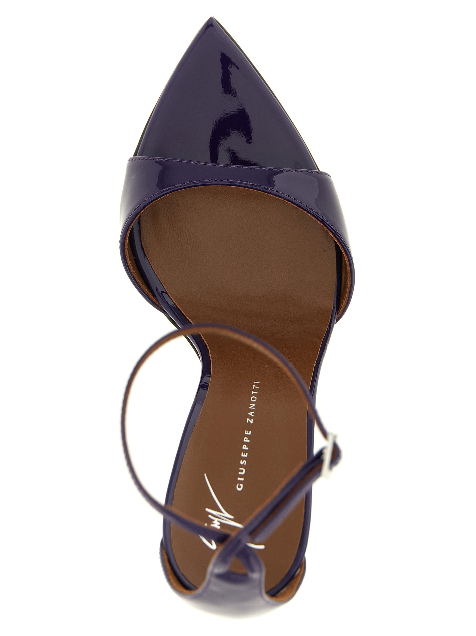 Giuseppe Zanotti Purple Calfskin Stiletto Heel Women's Sandals