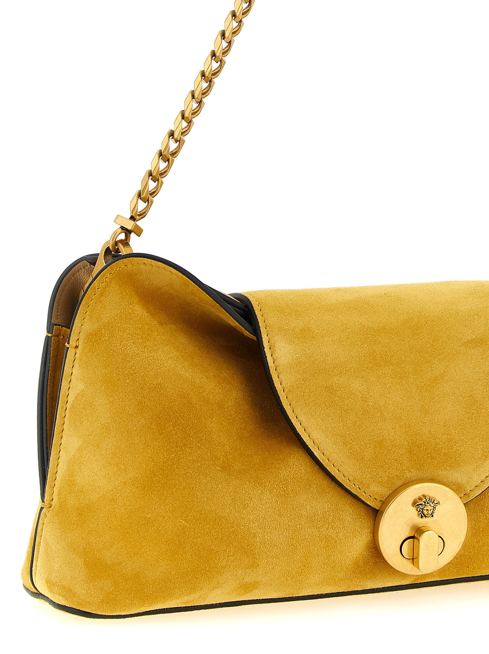 Versace Bicolor Calfskin Clutch Women's Bag