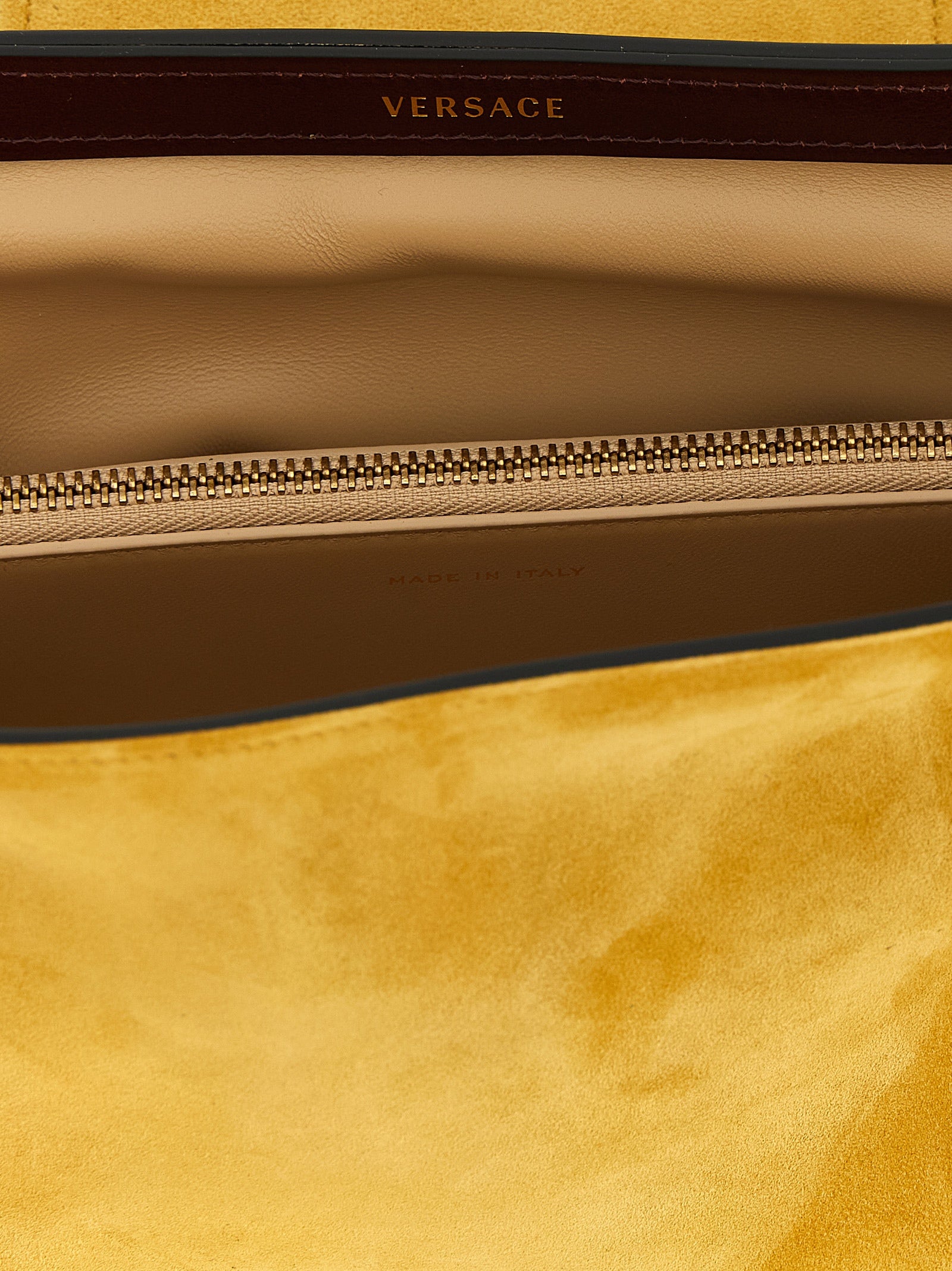 Versace Bicolor Calfskin Clutch Women's Bag
