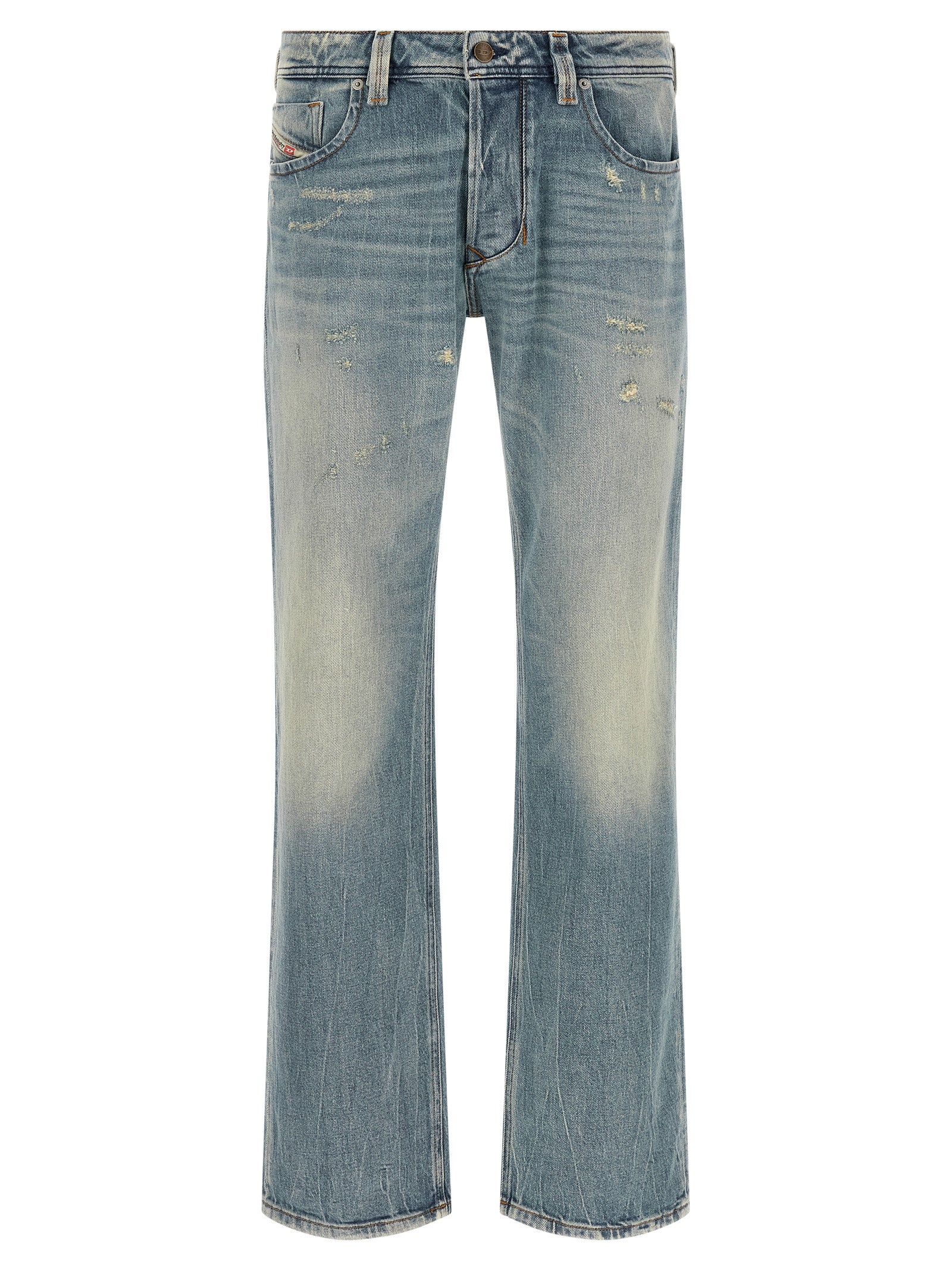 Diesel Blue Cotton Straight-Leg Men's Jeans