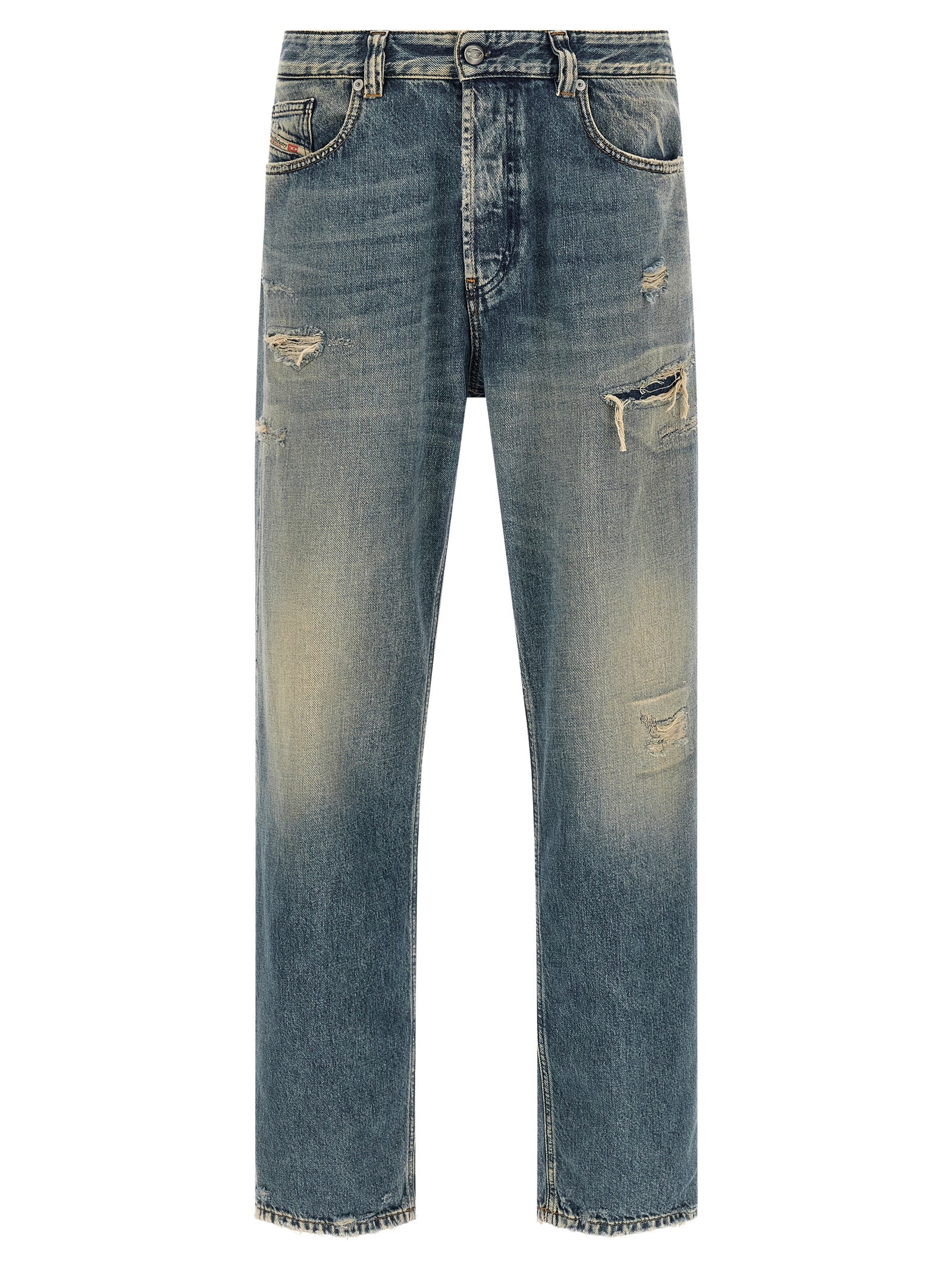 Diesel Blue Cotton Tapered Men's Jeans