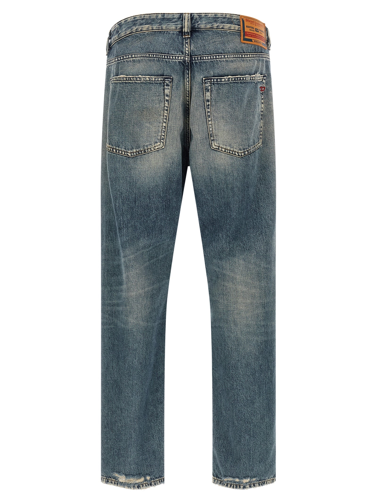 Diesel Blue Cotton Tapered Men's Jeans