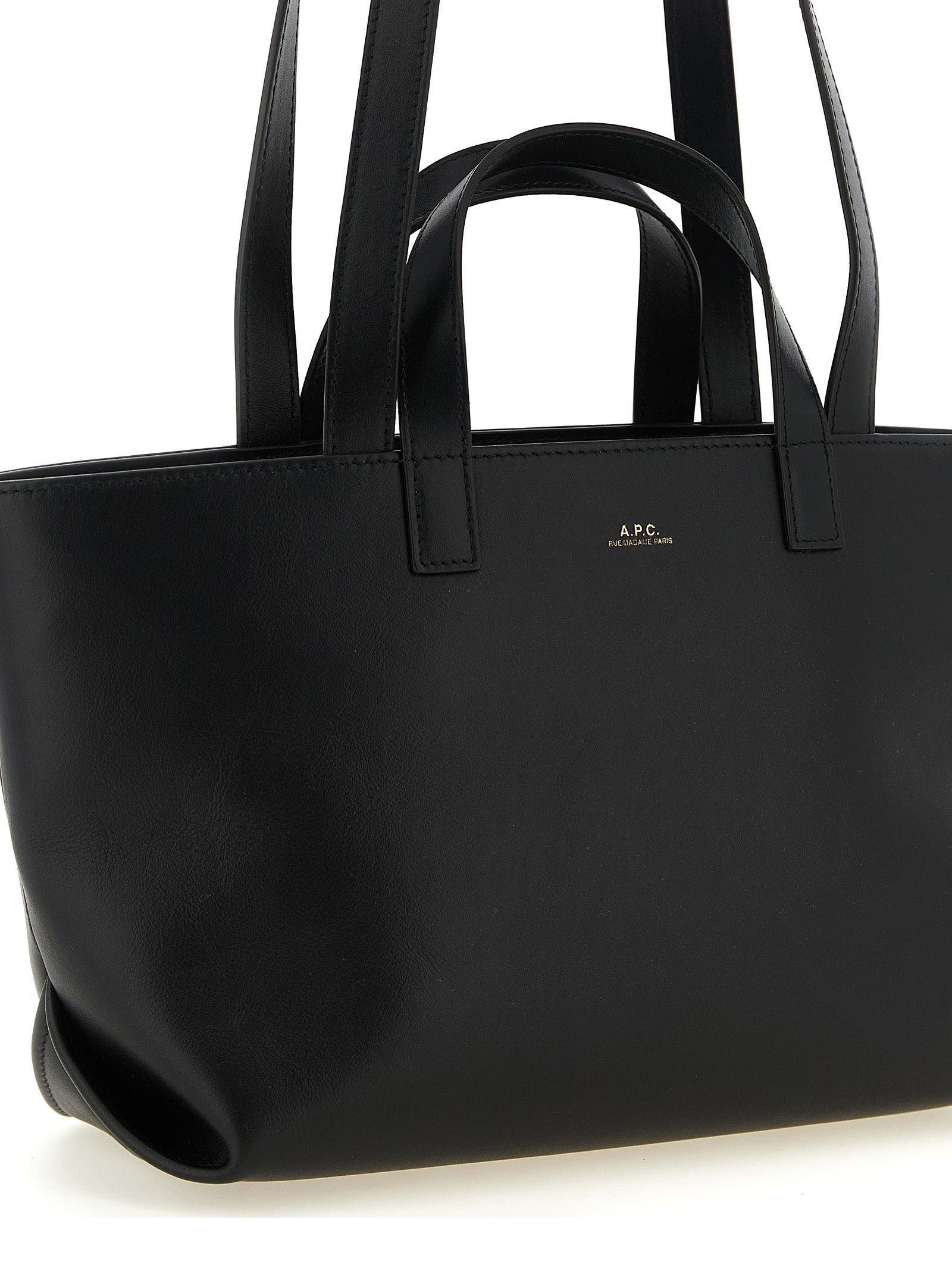 A.P.C. Black Cowhide Tote Women's Bag