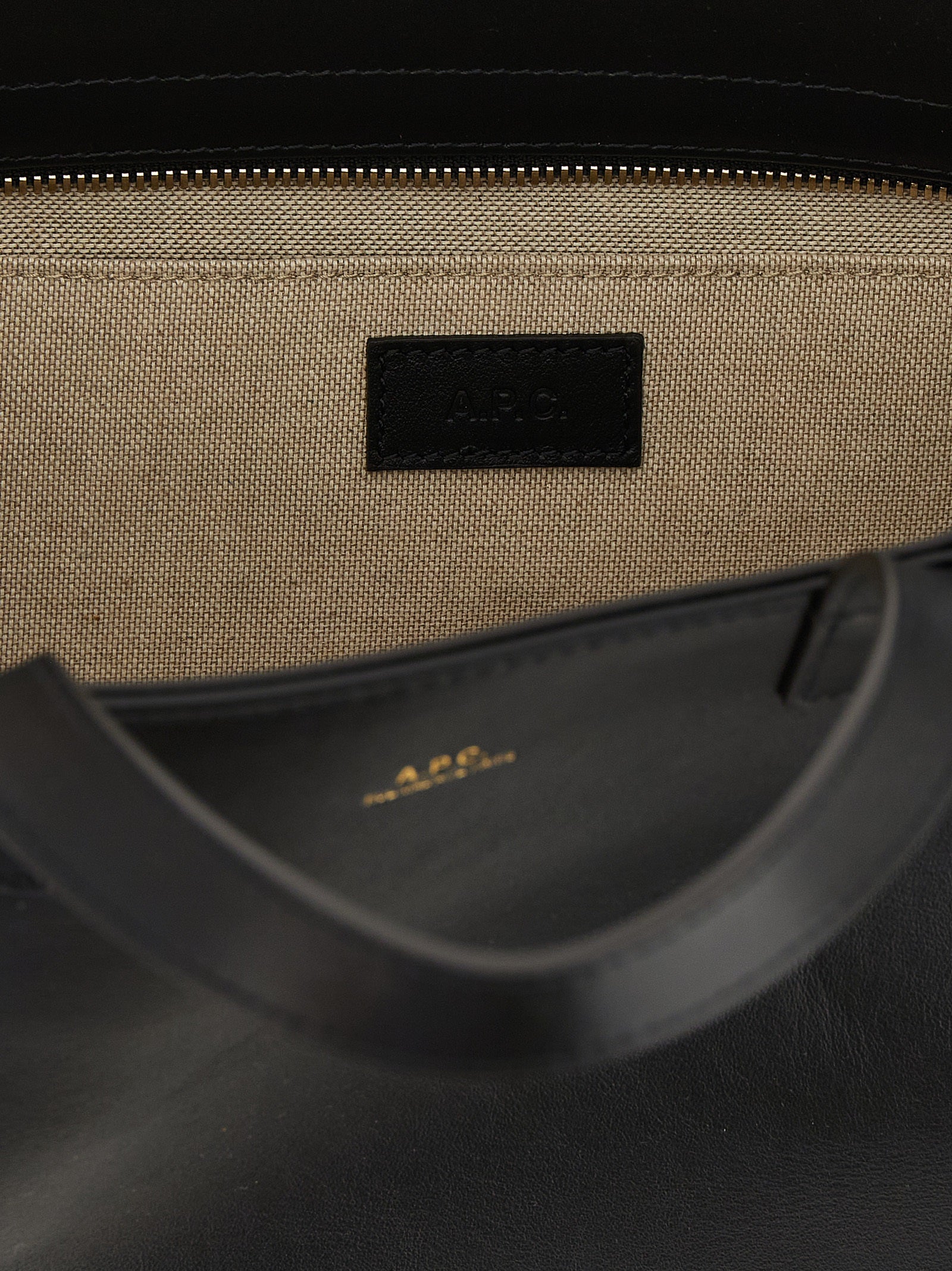 A.P.C. Black Cowhide Tote Women's Bag