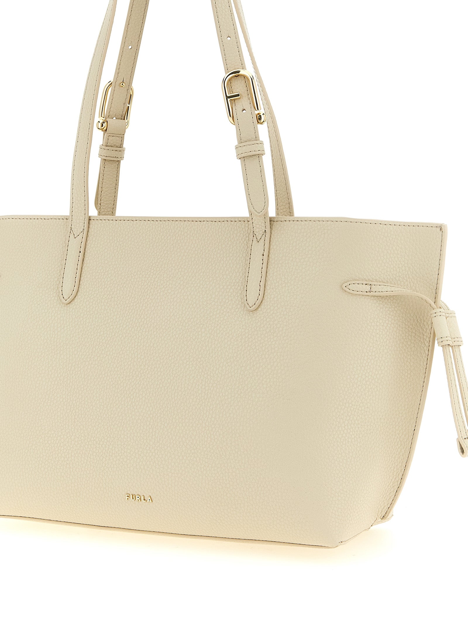 Furla White Calfskin Tote Women's Bag