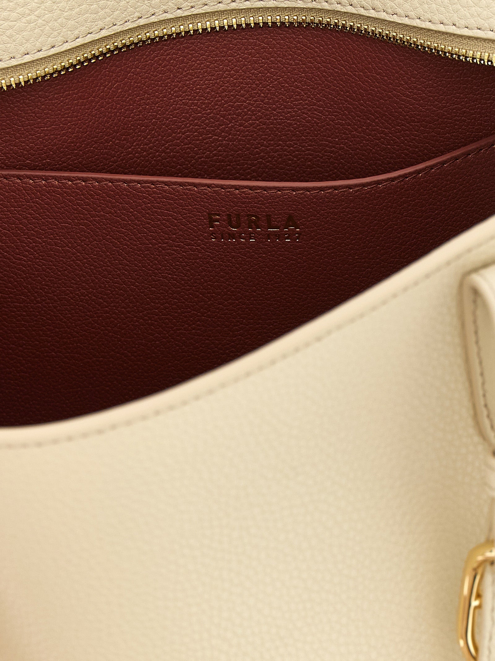 Furla White Calfskin Tote Women's Bag