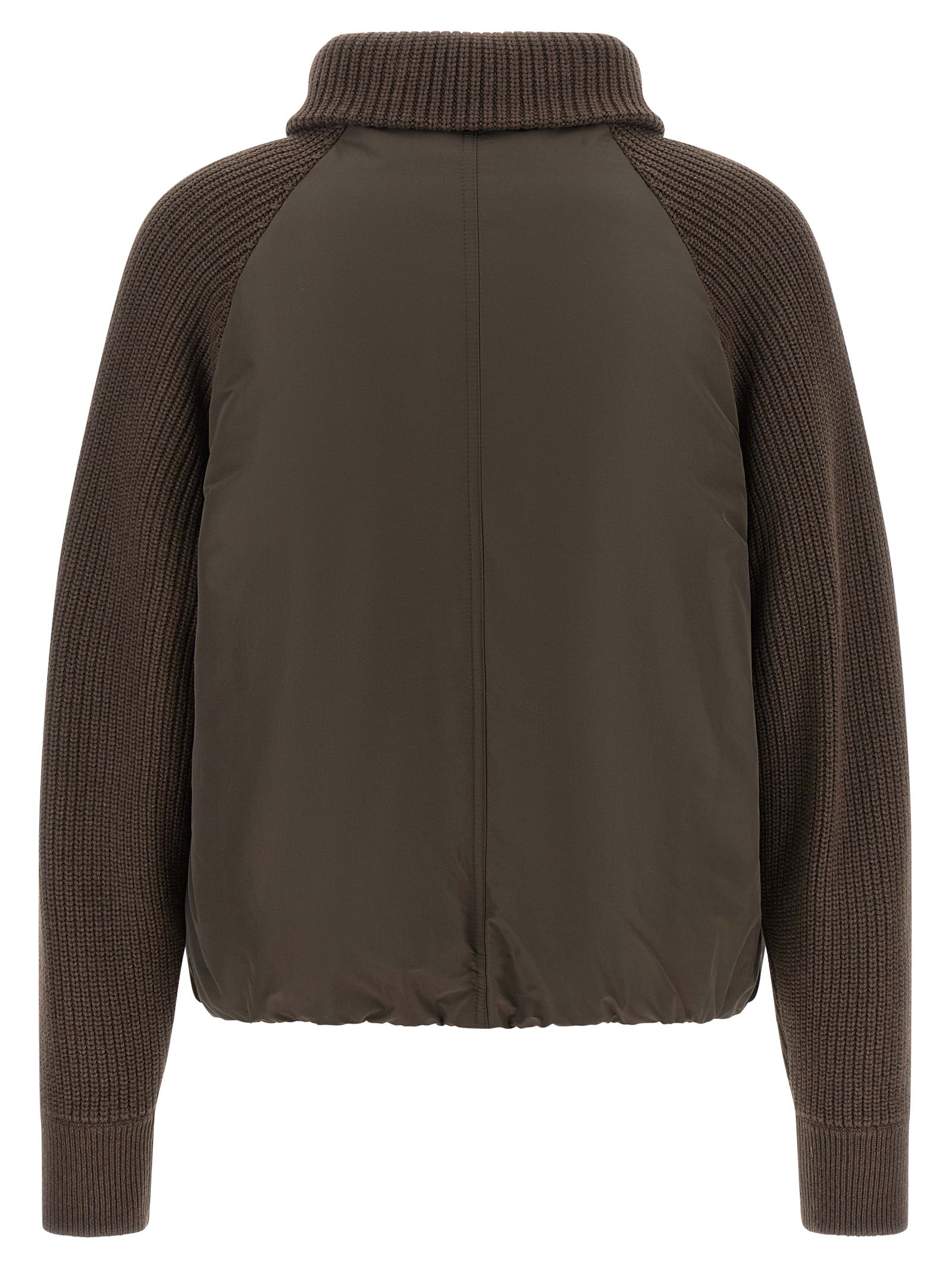 Brunello Cucinelli Brown Cotton Full-Length Women's Jacket