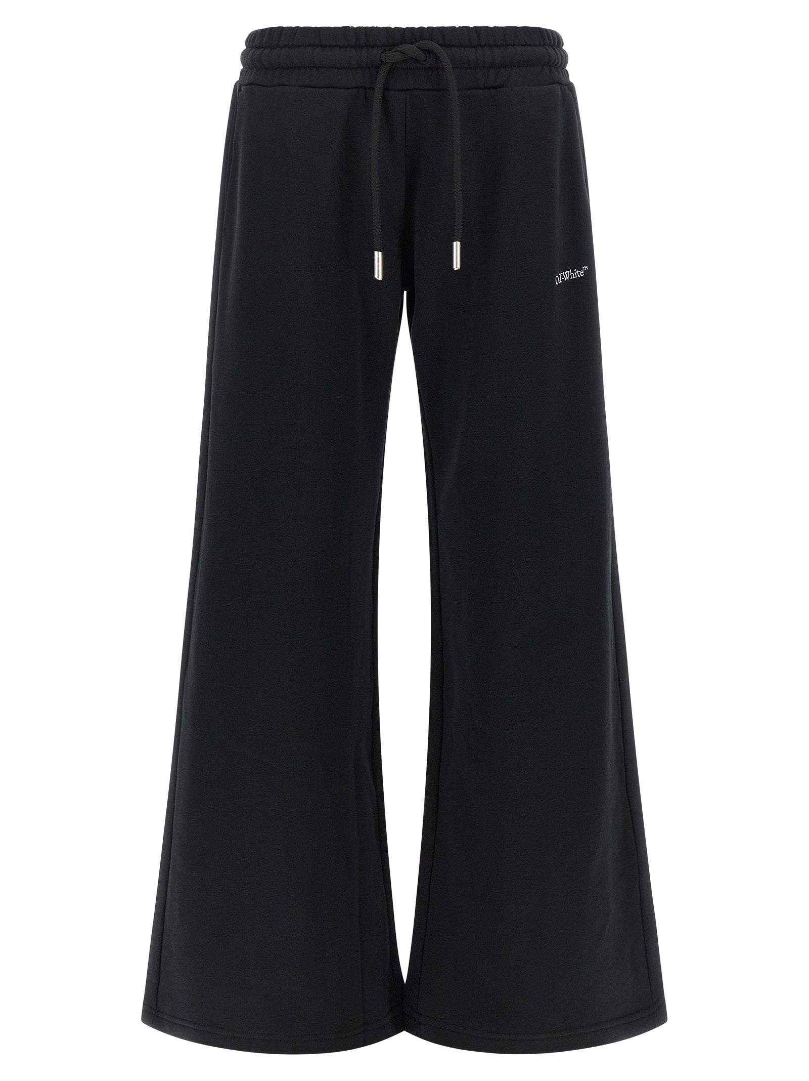 Off-White Black Cotton Joggers (Workout Women's Pants)