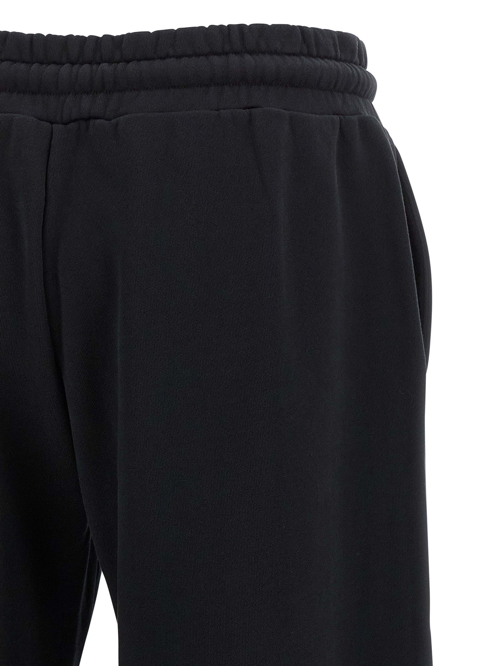 Off-White Black Cotton Joggers (Workout Women's Pants)