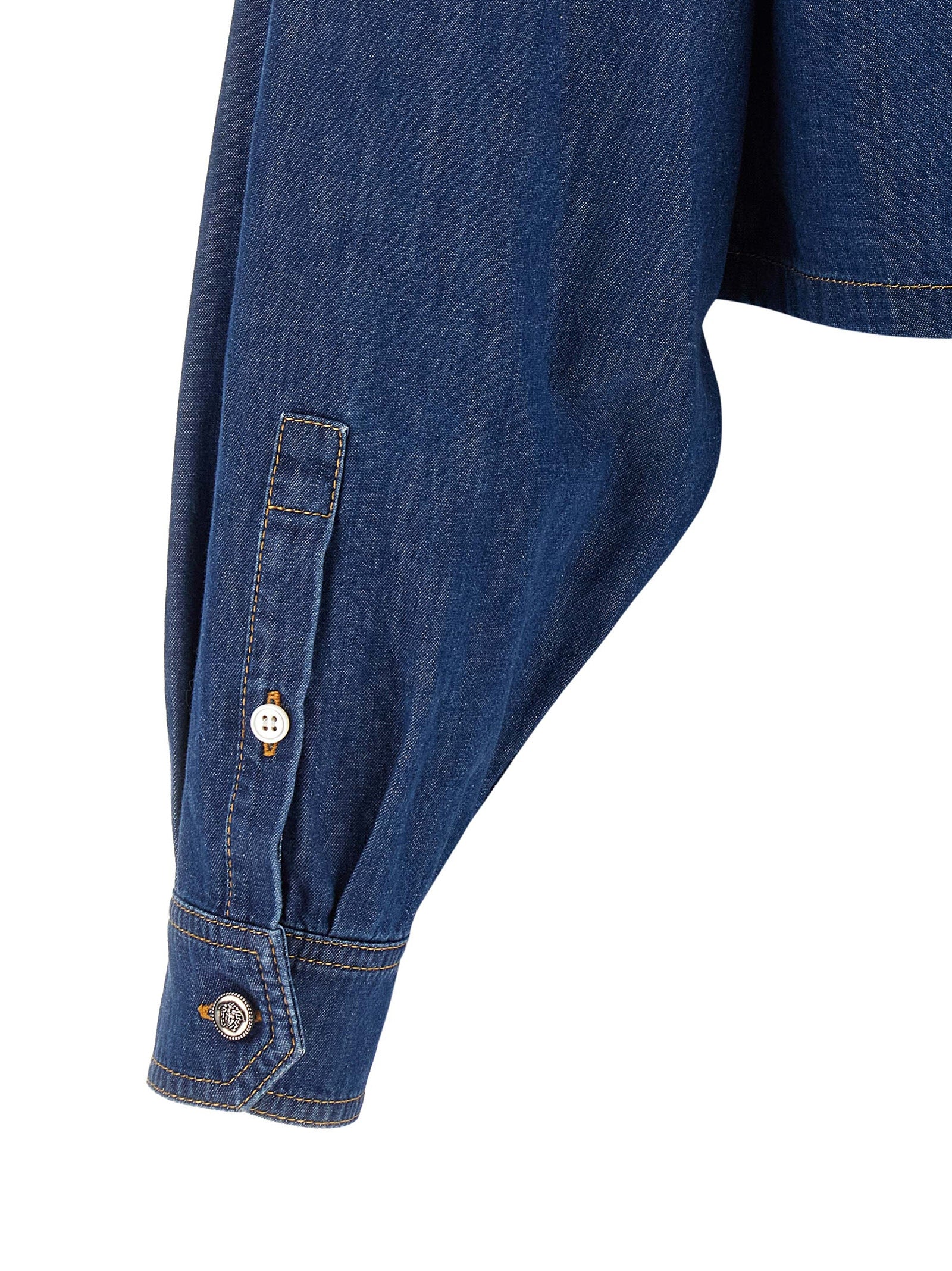 Versace Blue Cotton Women's Blouse