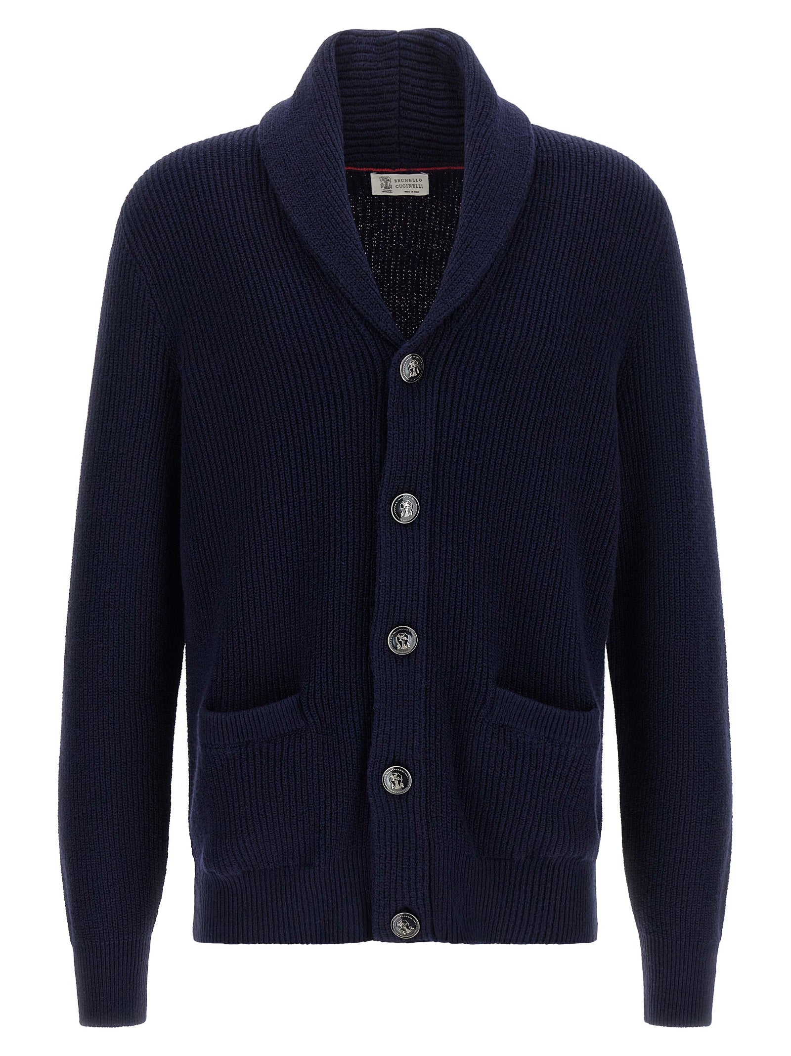 Brunello Cucinelli Blue Cotton Men's Cardigan