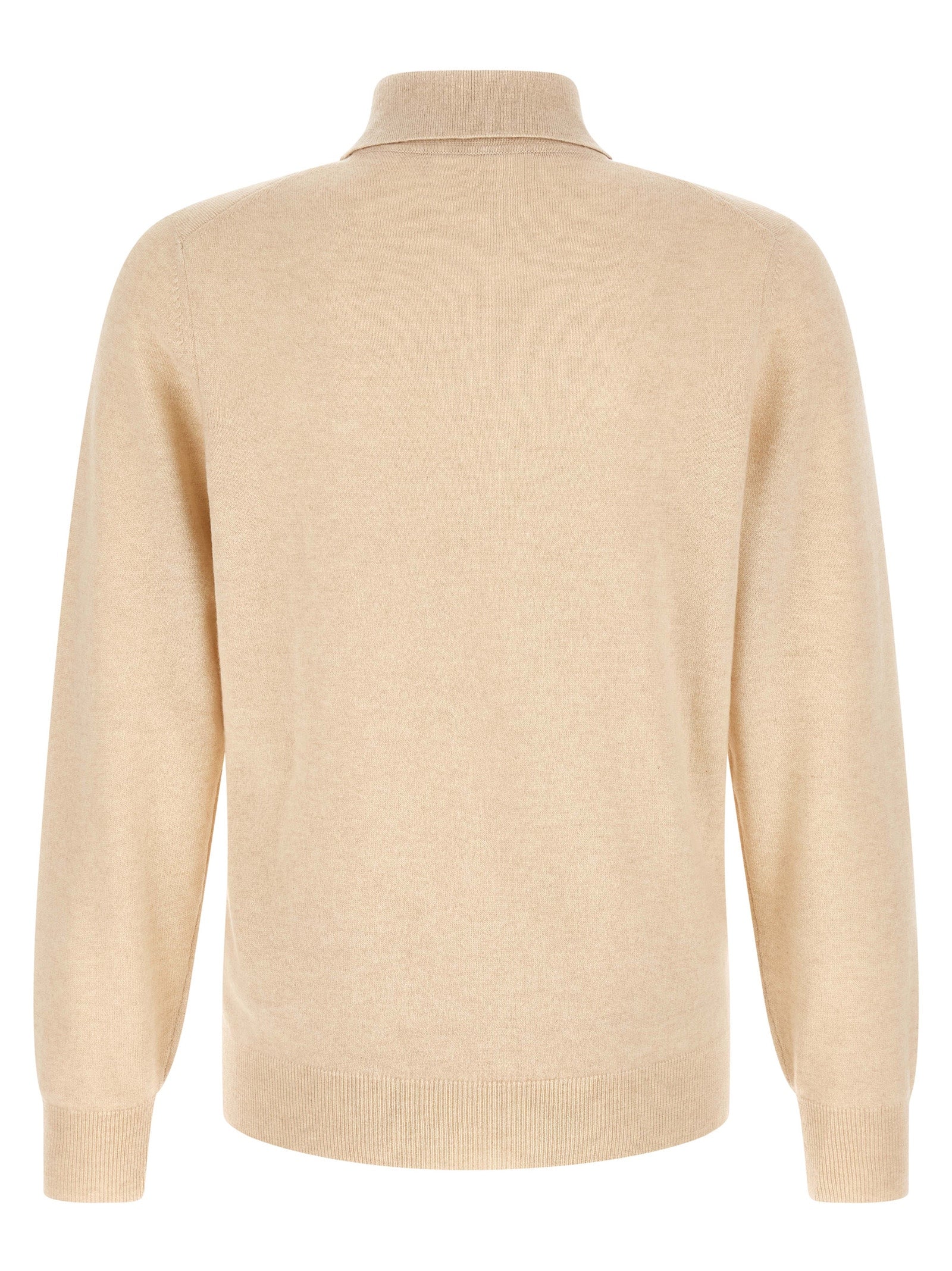Brunello Cucinelli Beige Cashmere Polo Men's Shirt