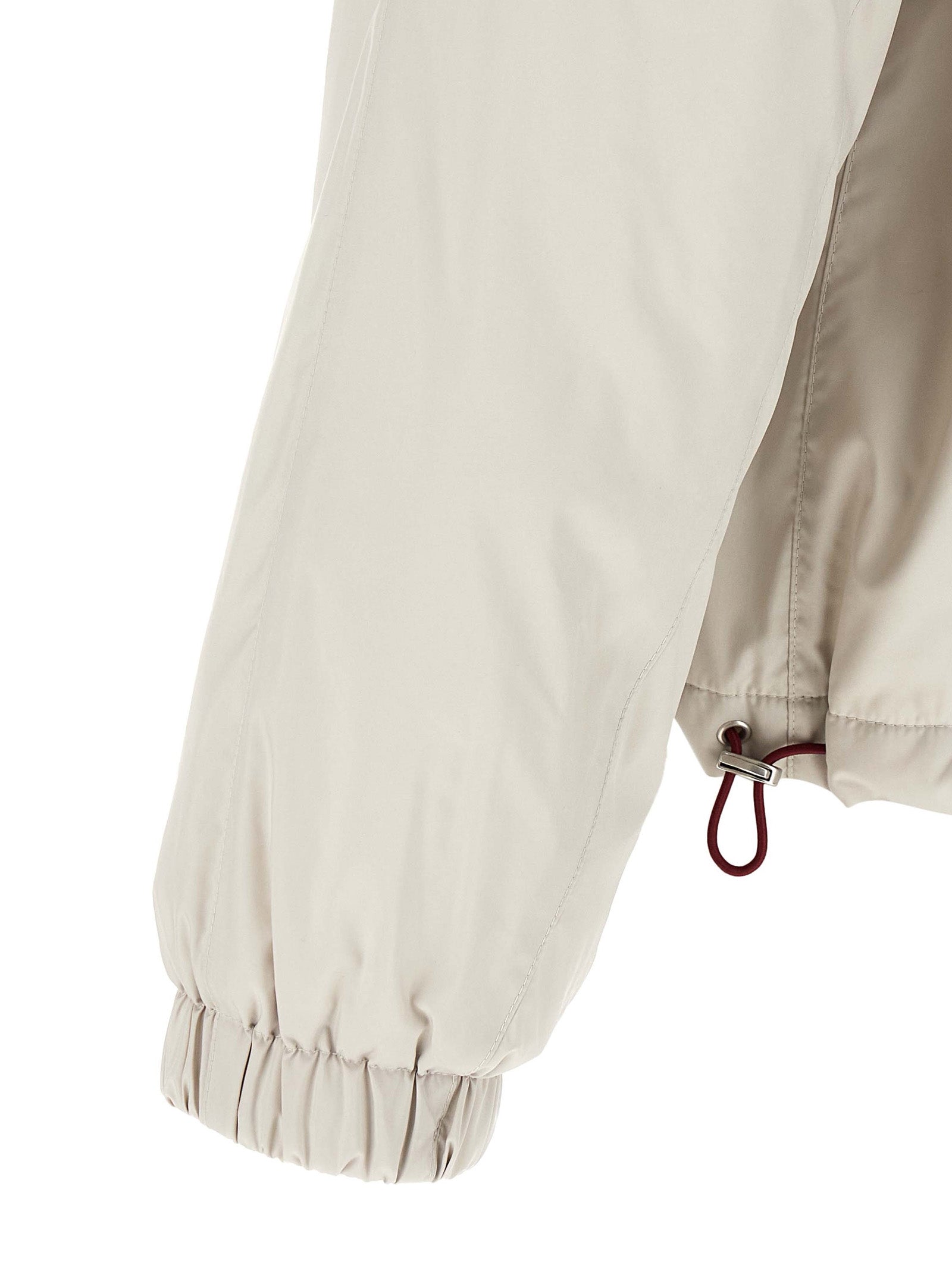 Brunello Cucinelli White Polyester Shell Men's Jacket