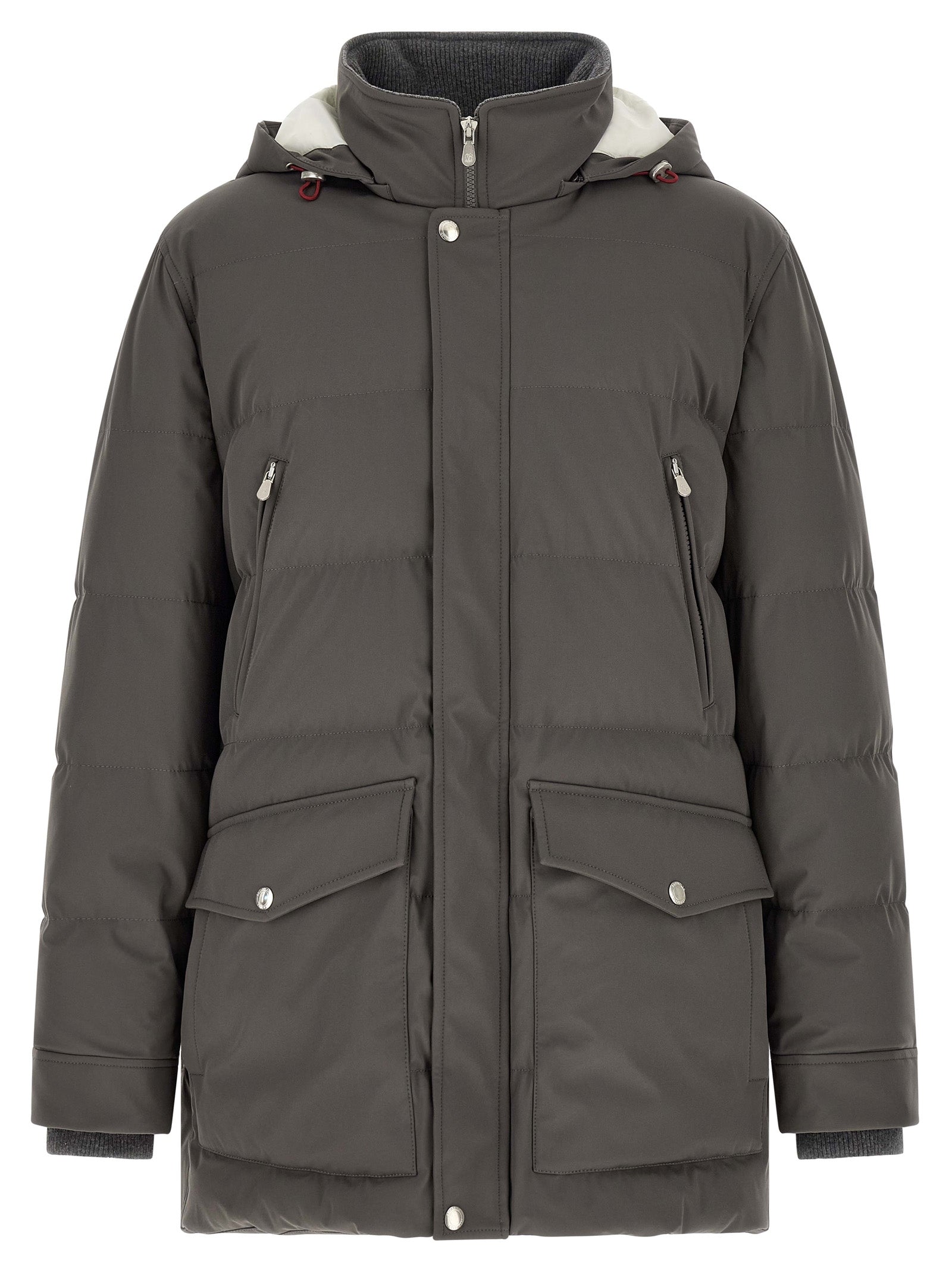 Brunello Cucinelli Gray Polyamide Men's Parka
