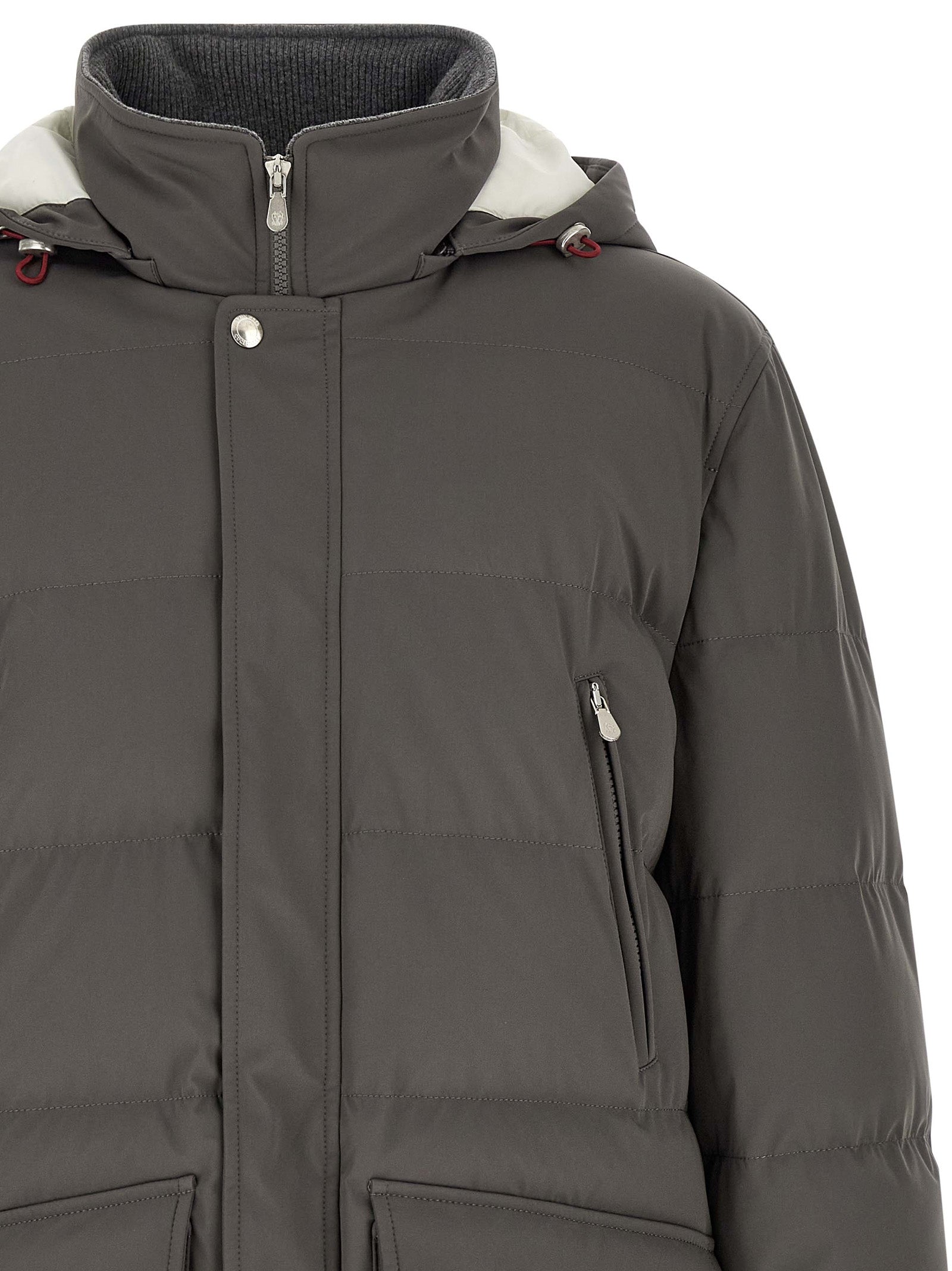 Brunello Cucinelli Gray Polyamide Men's Parka