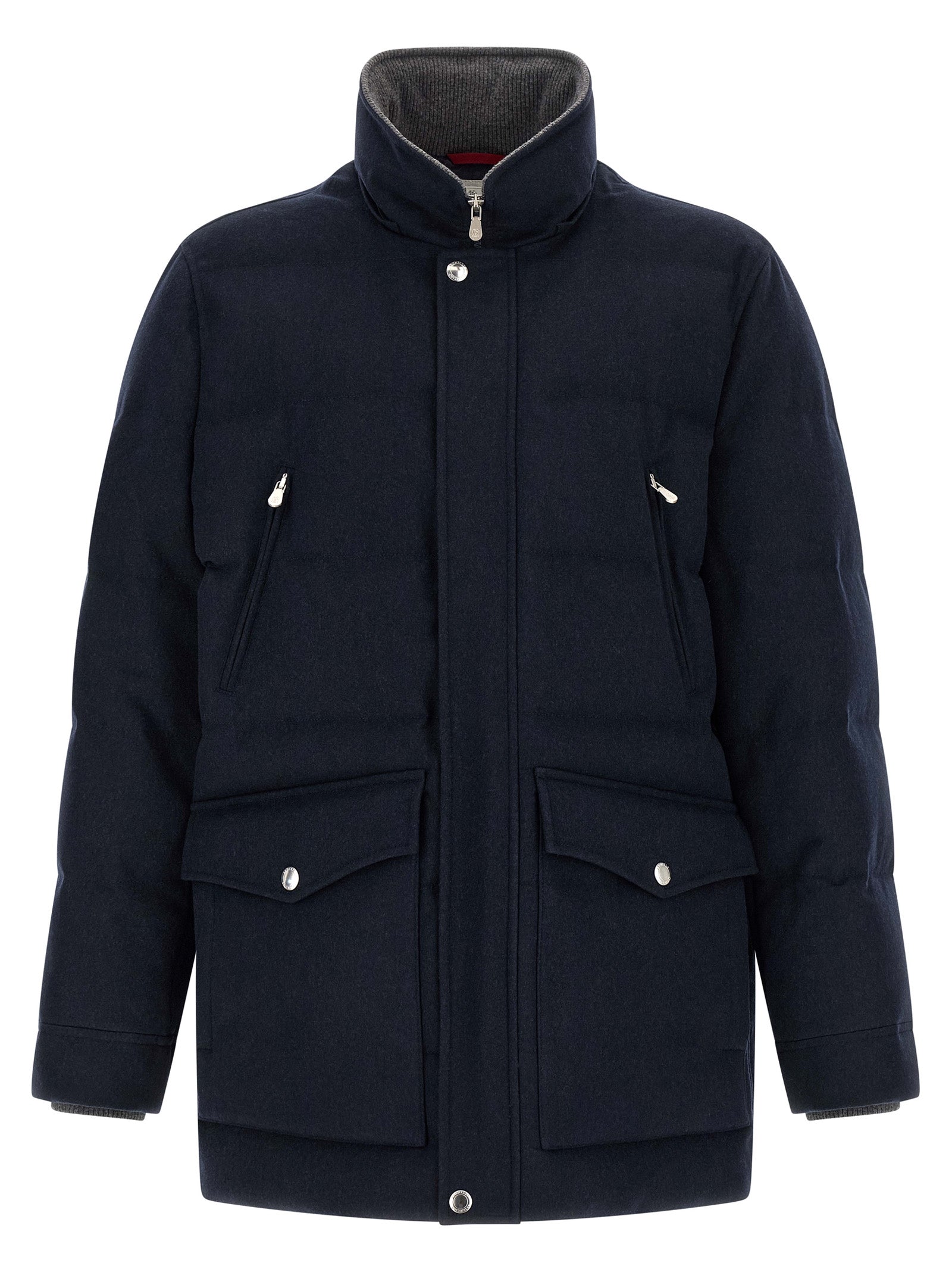 Brunello Cucinelli Blue Wool Men's Parka