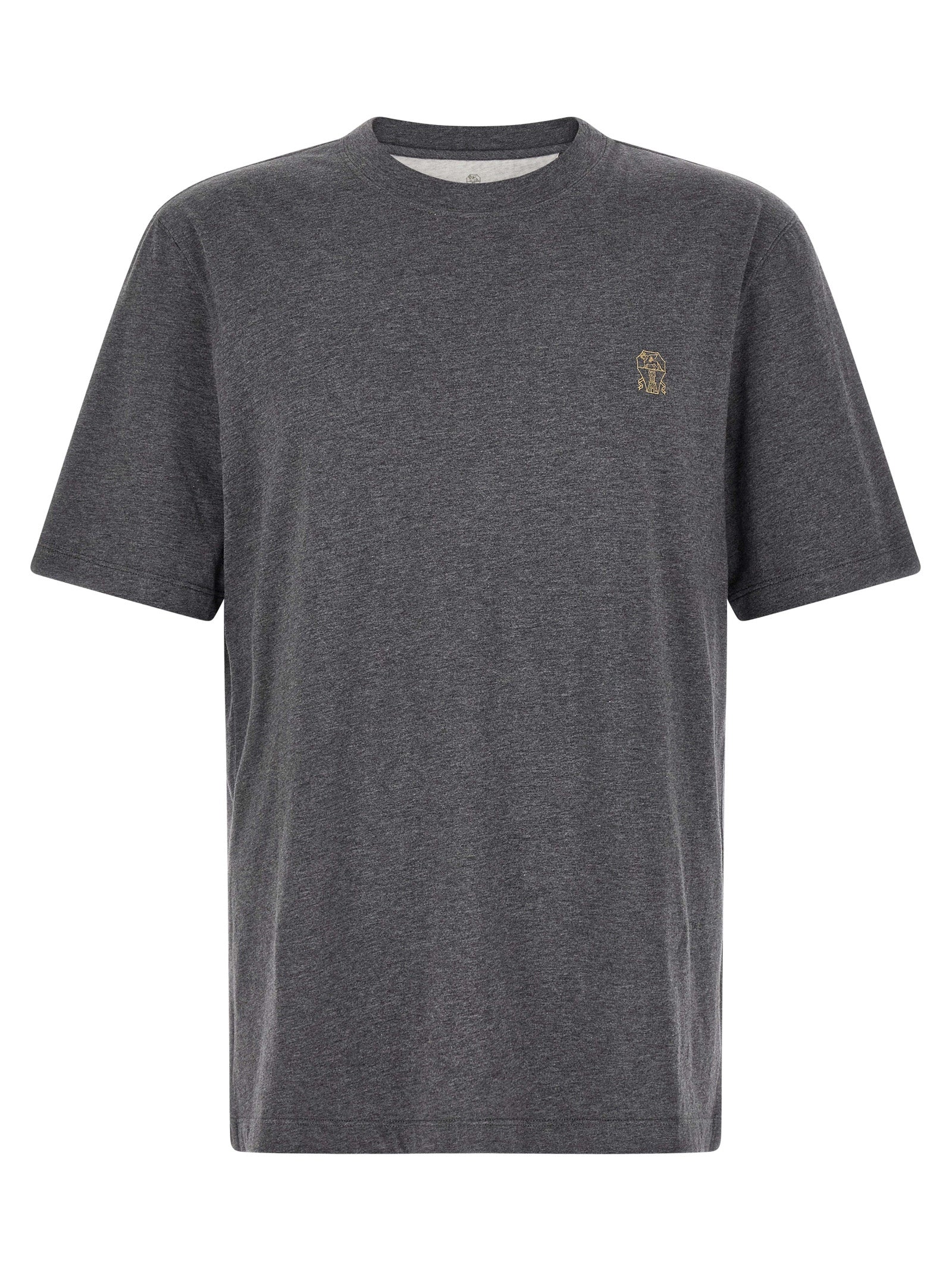 Brunello Cucinelli Gray Cotton Men's T-Shirt