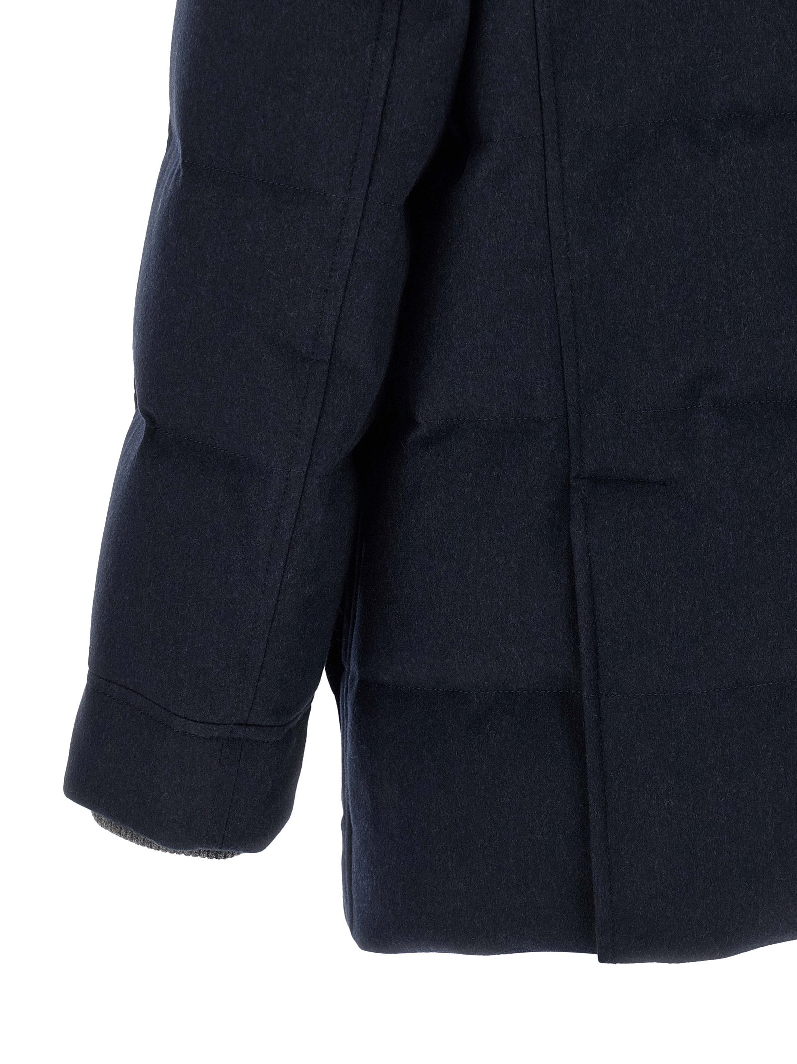 Brunello Cucinelli Blue Wool Men's Parka