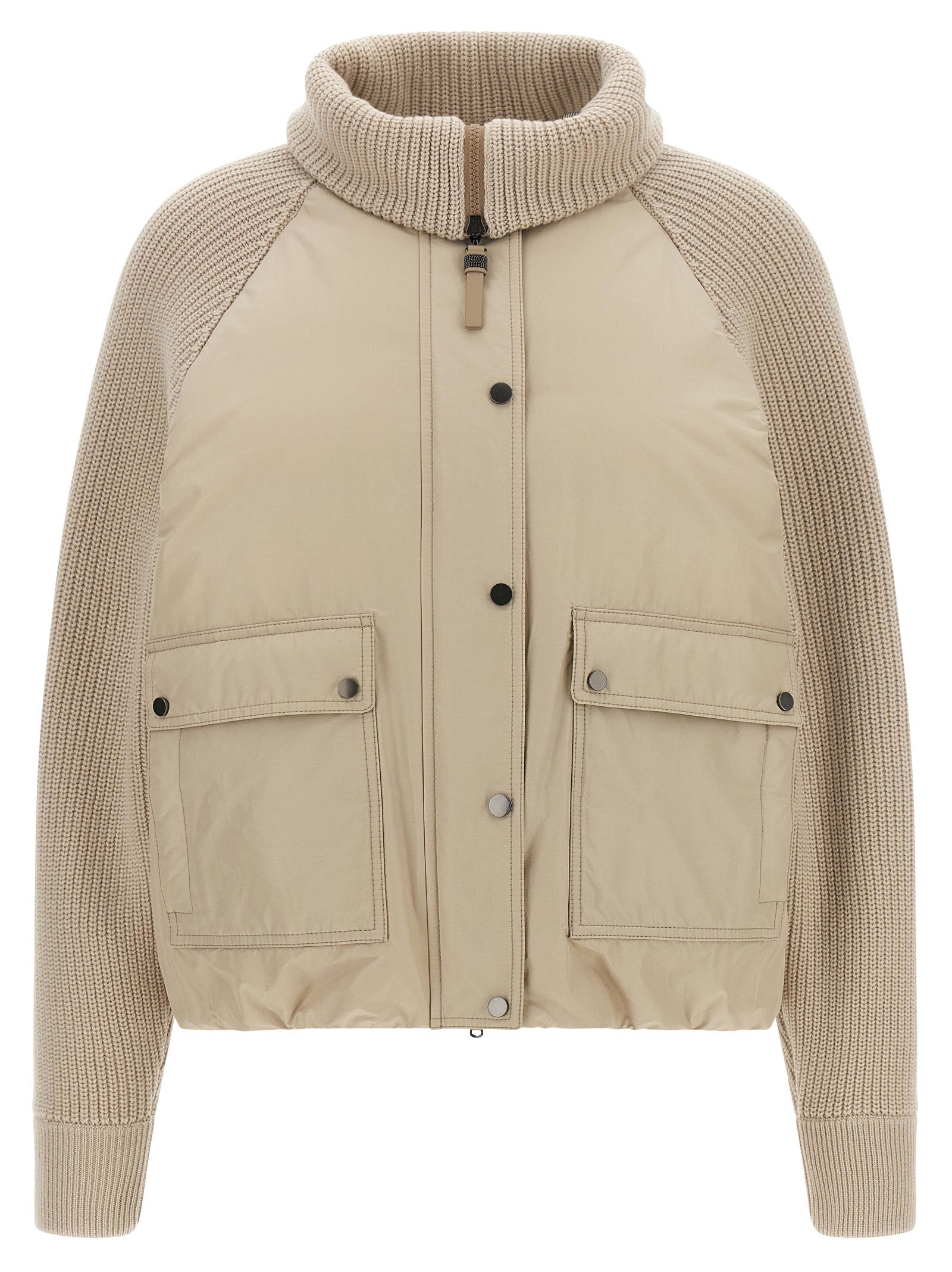 Brunello Cucinelli Beige Cotton Full-Length Women's Jacket