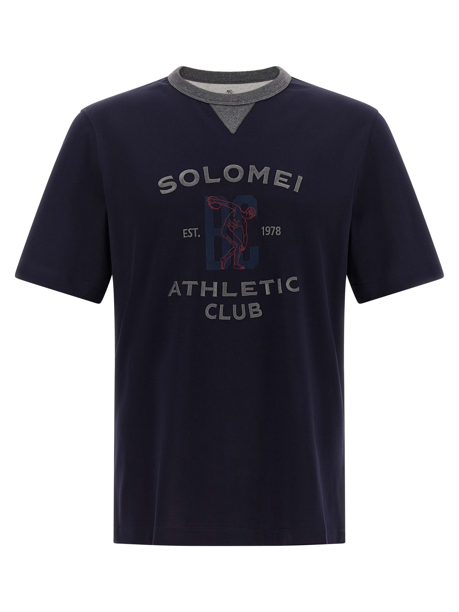 Brunello Cucinelli Blue Cotton Men's T-Shirt