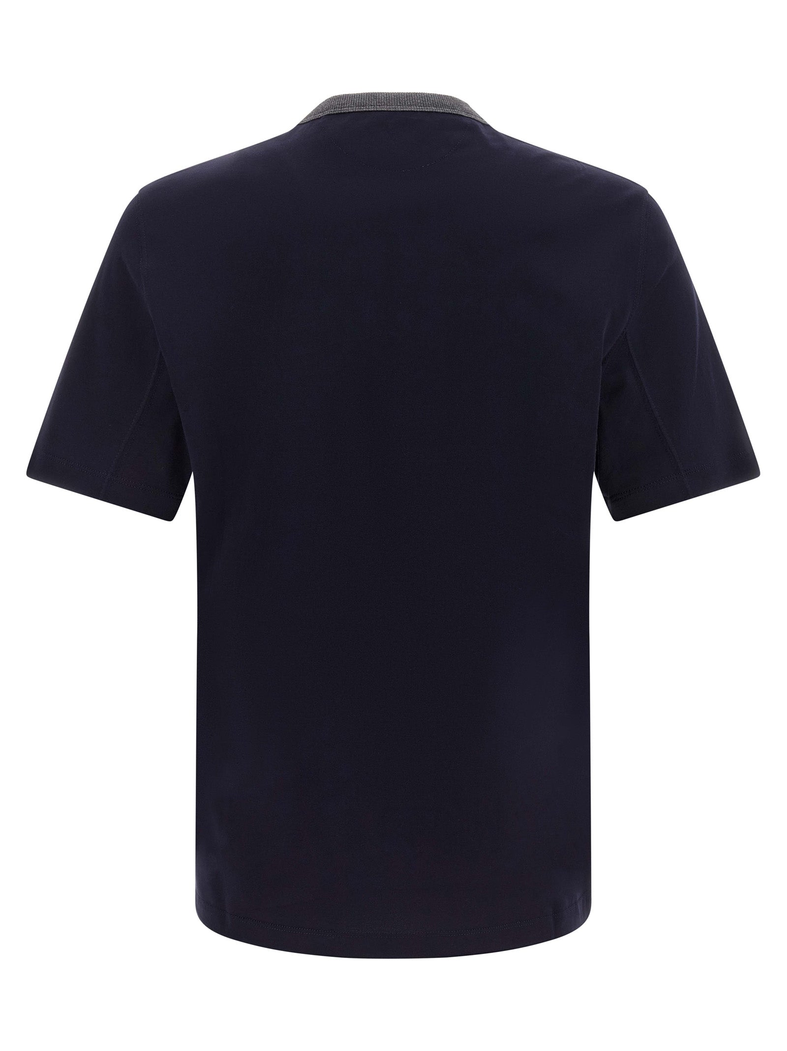 Brunello Cucinelli Blue Cotton Men's T-Shirt