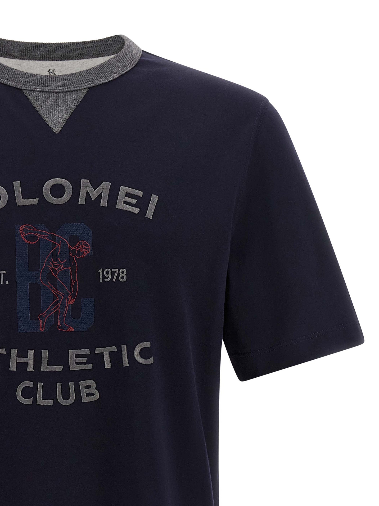 Brunello Cucinelli Blue Cotton Men's T-Shirt