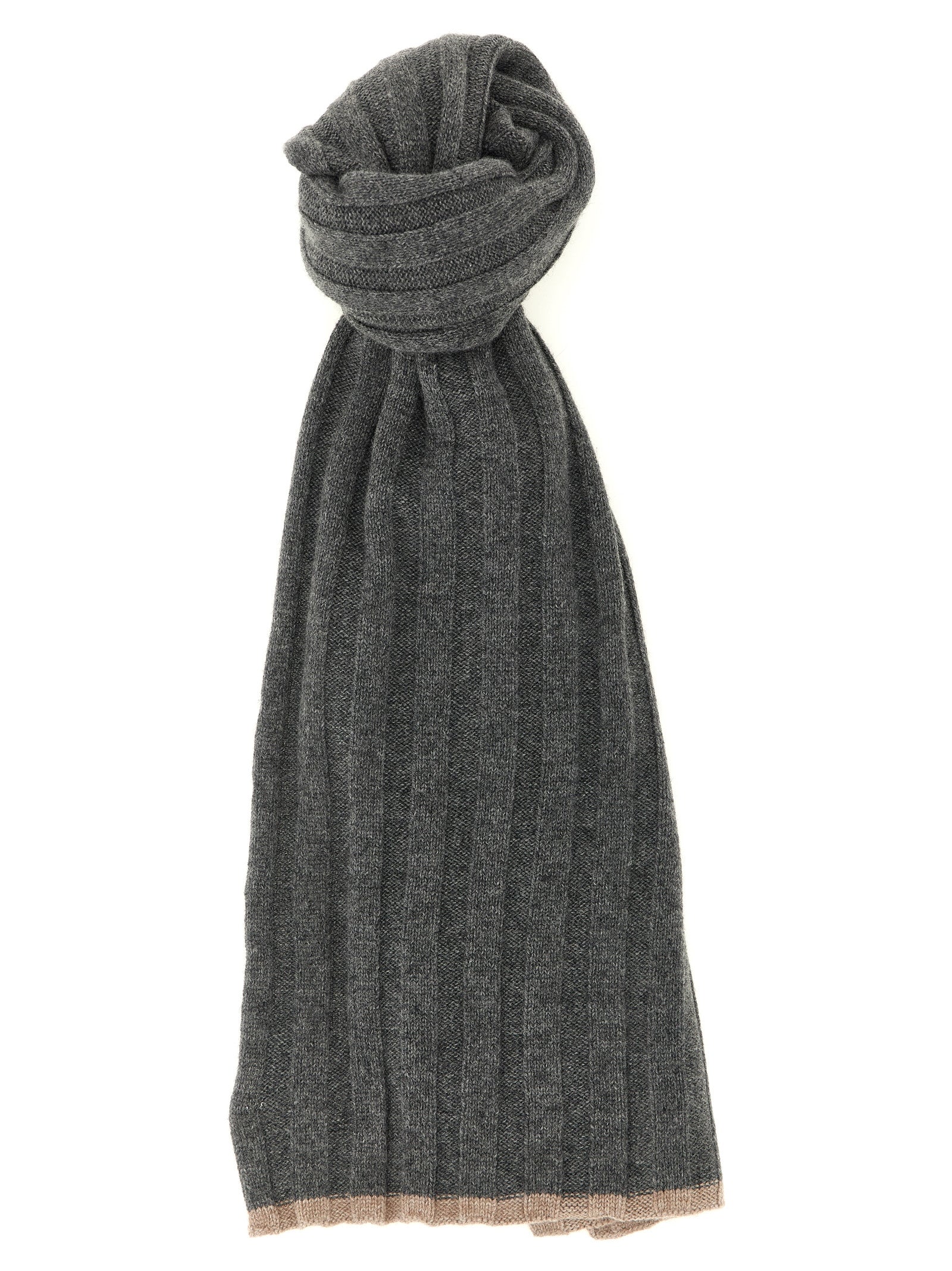 Brunello Cucinelli Gray Cashmere Men's Scarf