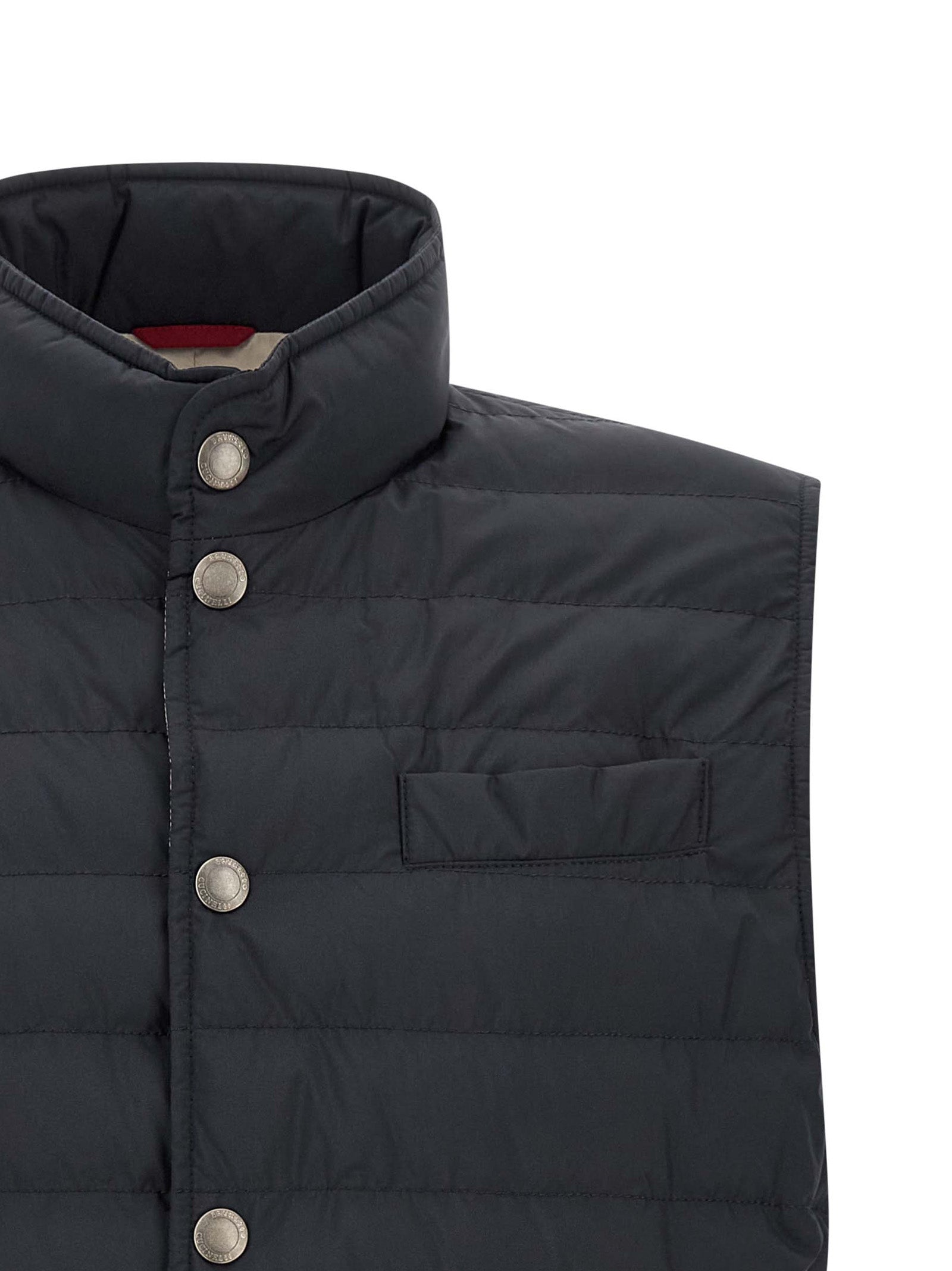 Brunello Cucinelli Blue Polyester Sleeveless Men's Jacket