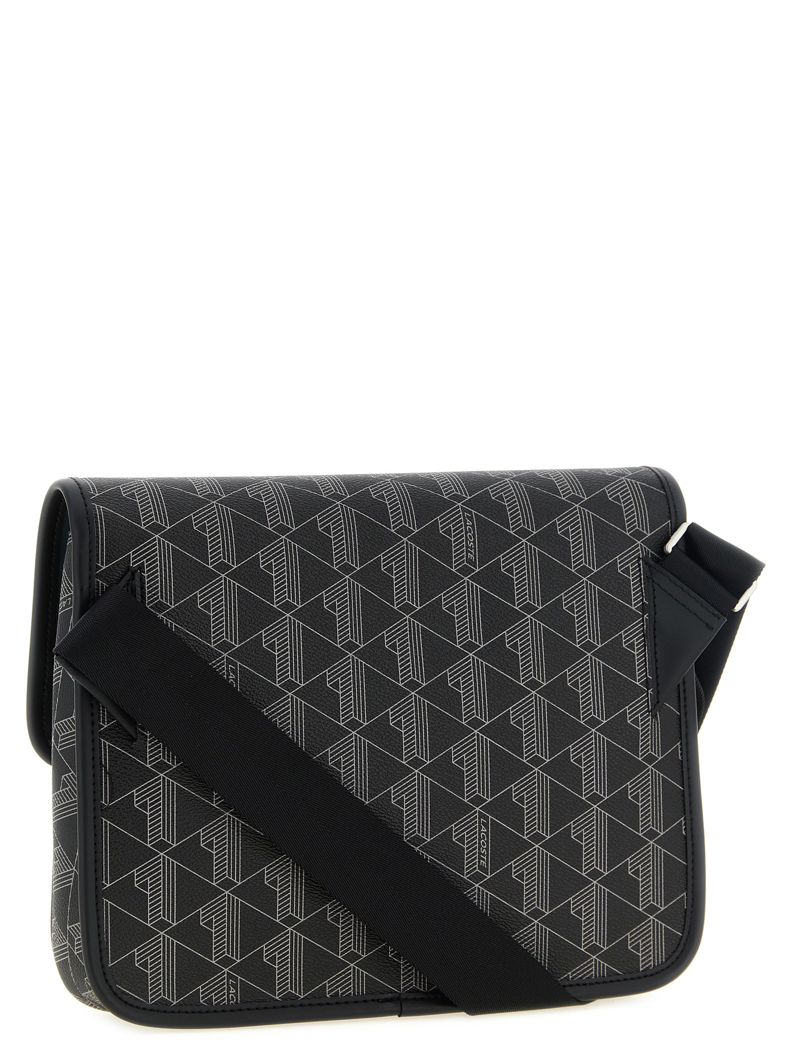 Lacoste Black Pvc Crossbody Men's Bag