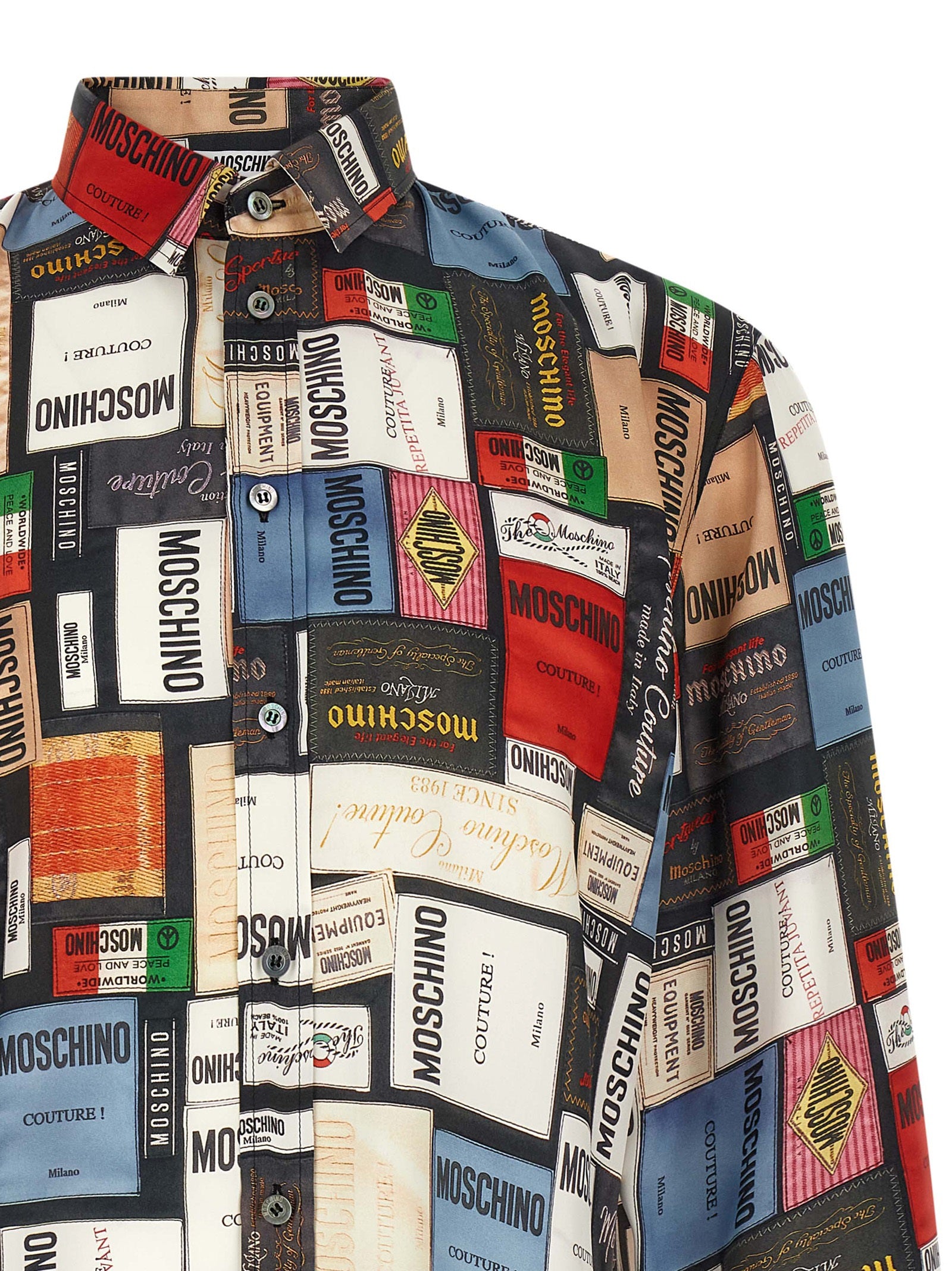 Moschino Multicolor Silk Men's Blouse