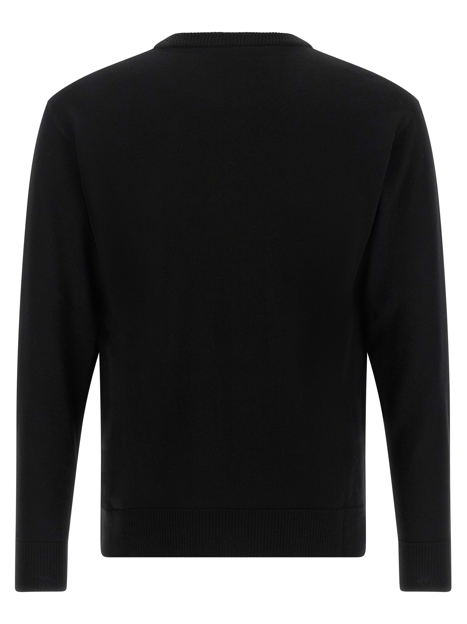 Moschino Black Virgin Wool Men's Cardigan