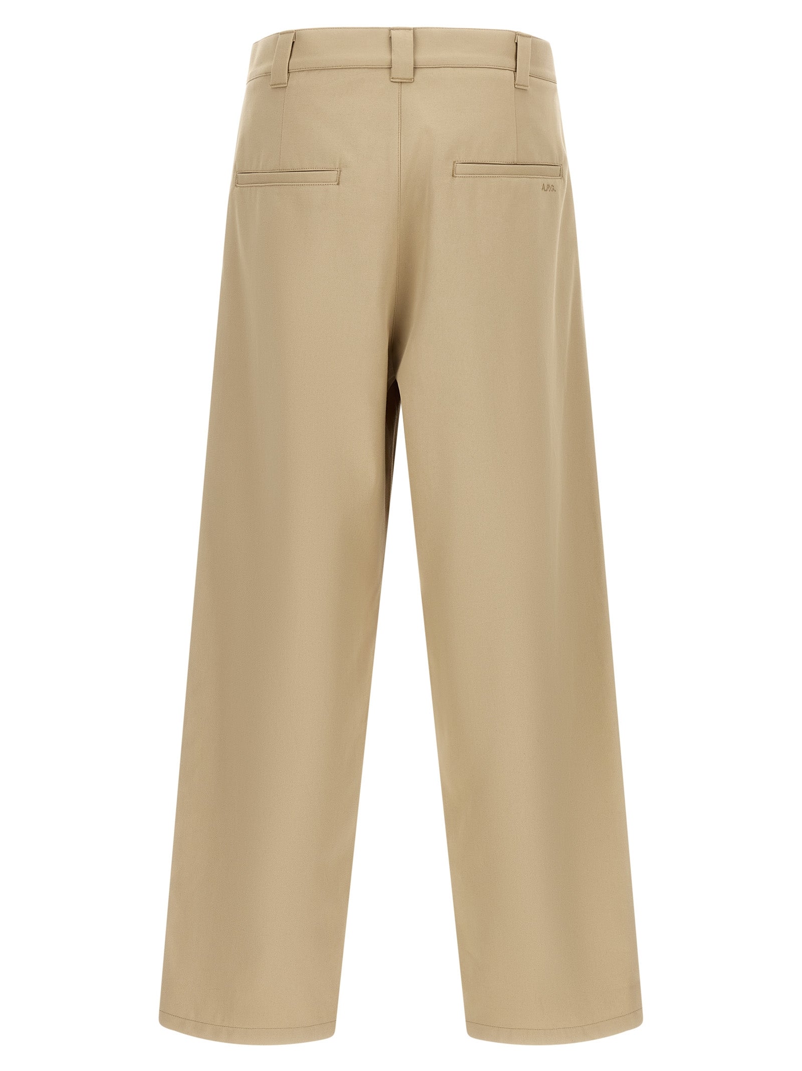 A.P.C. Beige Cotton Casual Men's Pants