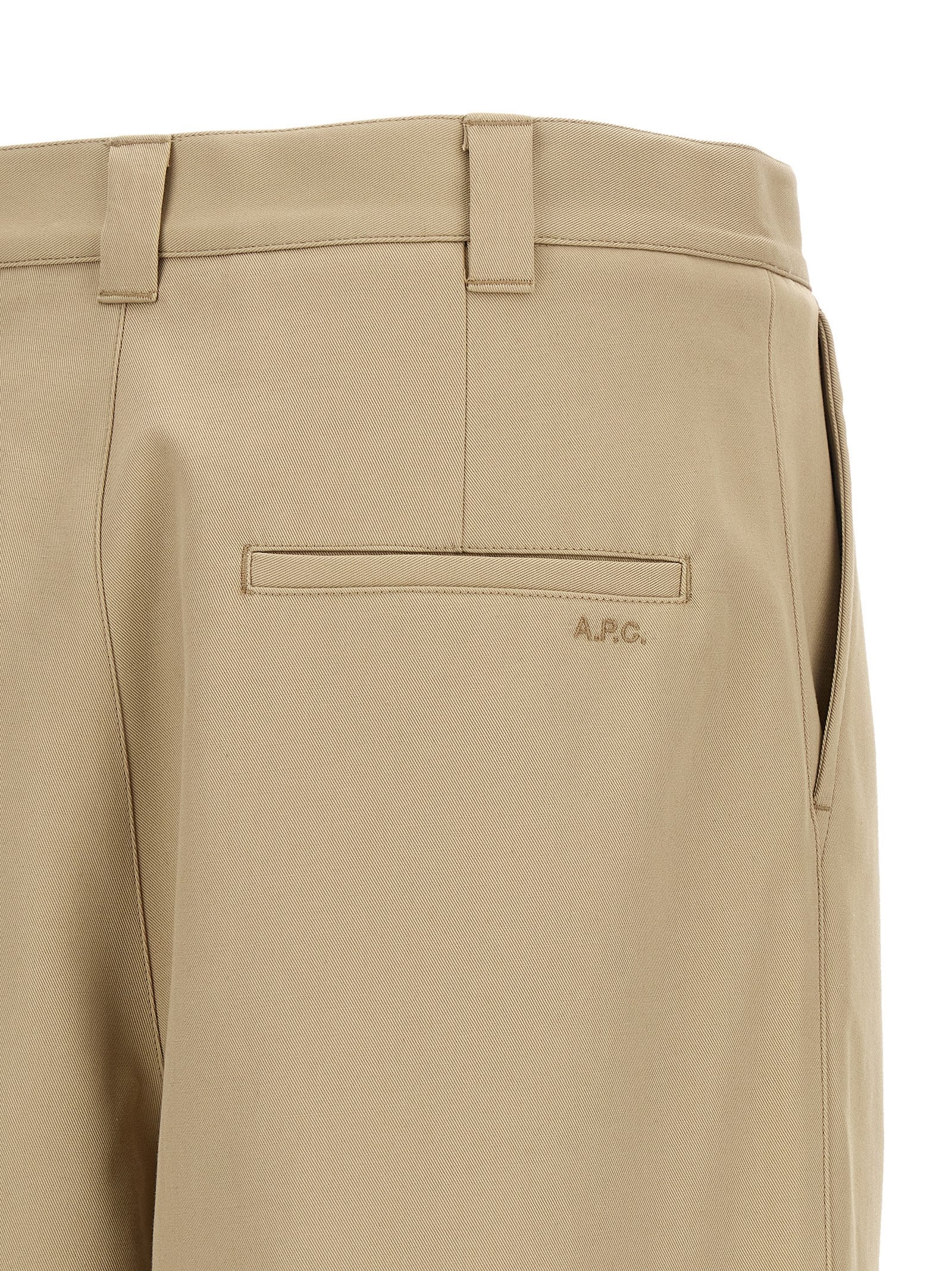 A.P.C. Beige Cotton Casual Men's Pants