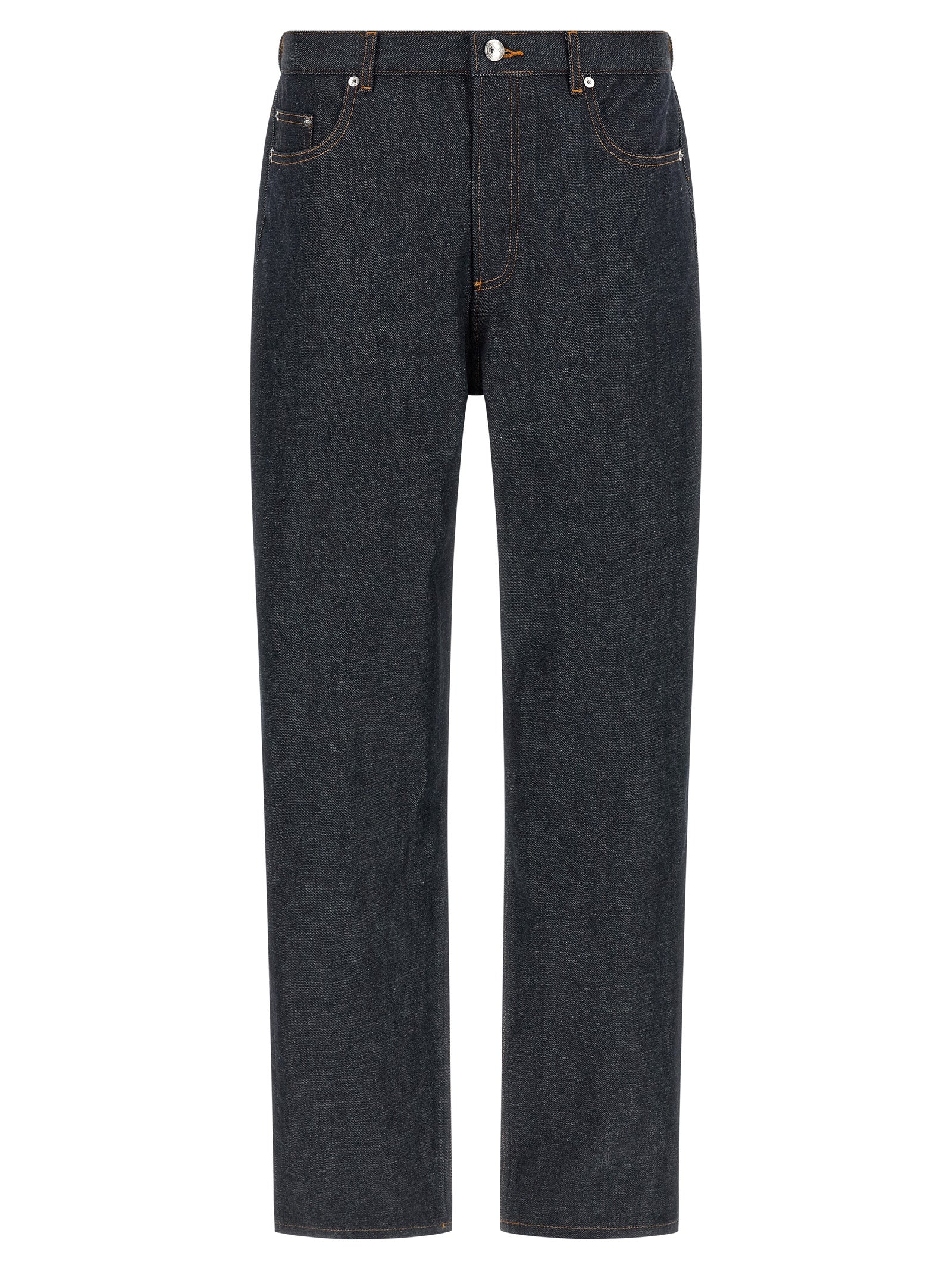 A.P.C. Blue Cotton Relaxed Fit Men's Jeans