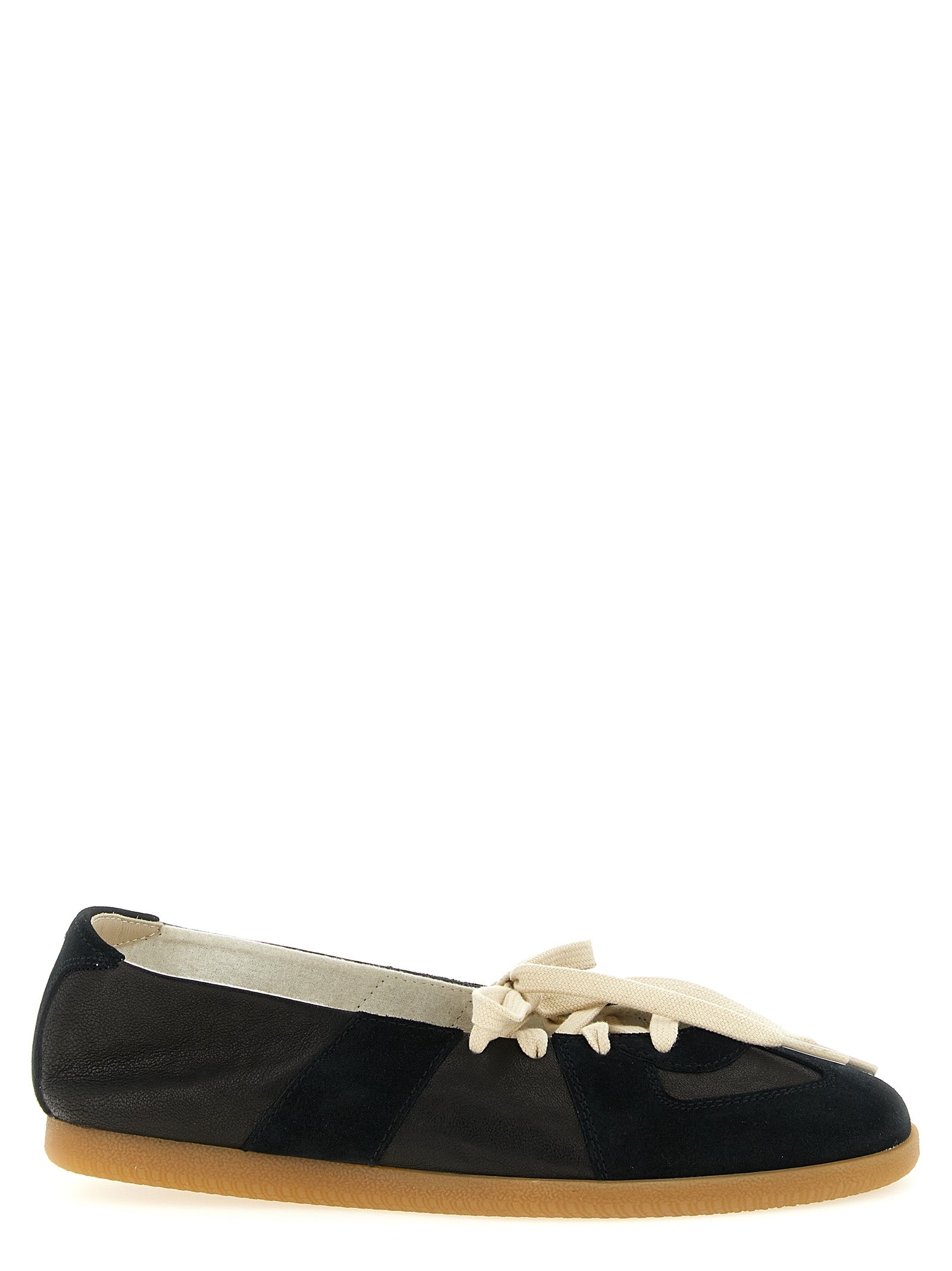 Maison Margiela Black Lamb Leather Ballet Women's Flats