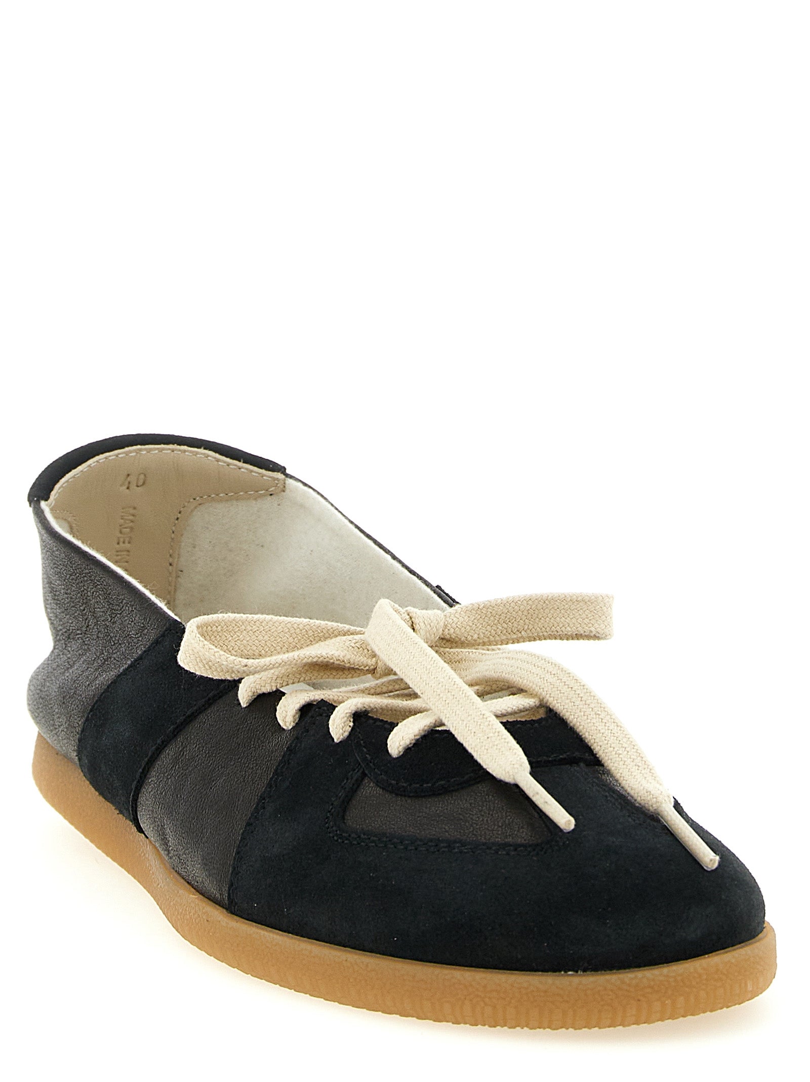 Maison Margiela Black Lamb Leather Ballet Women's Flats