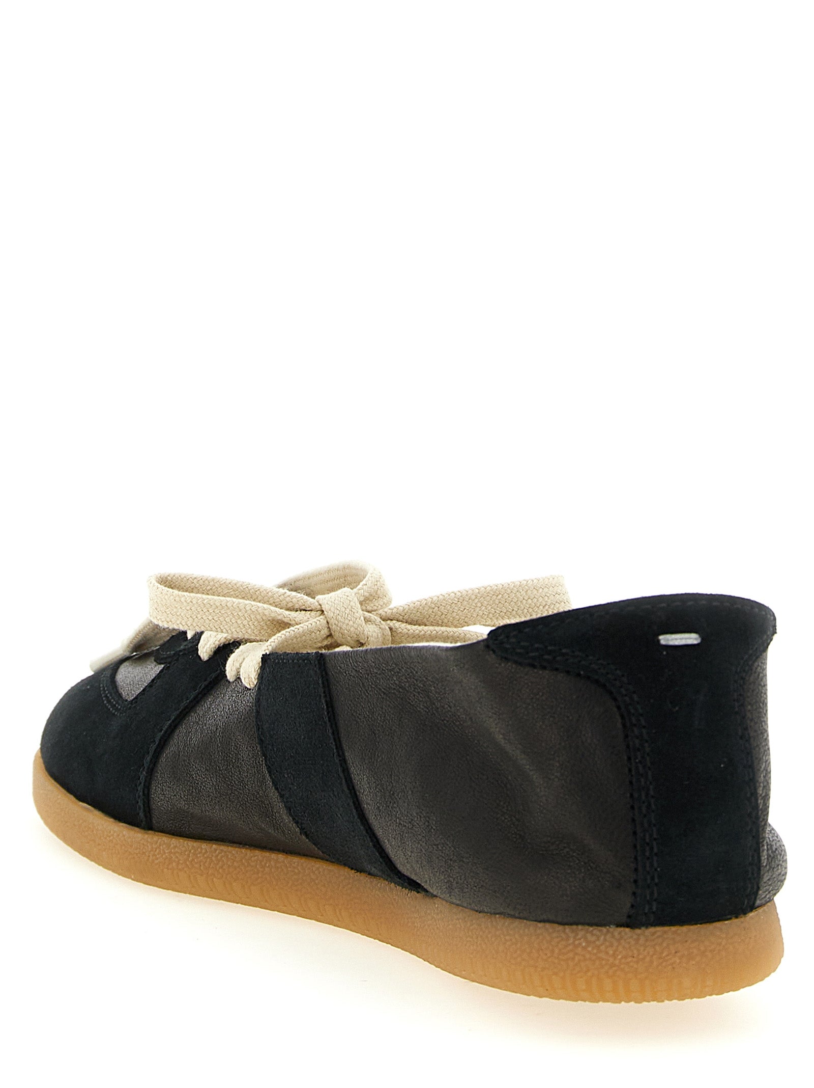 Maison Margiela Black Lamb Leather Ballet Women's Flats