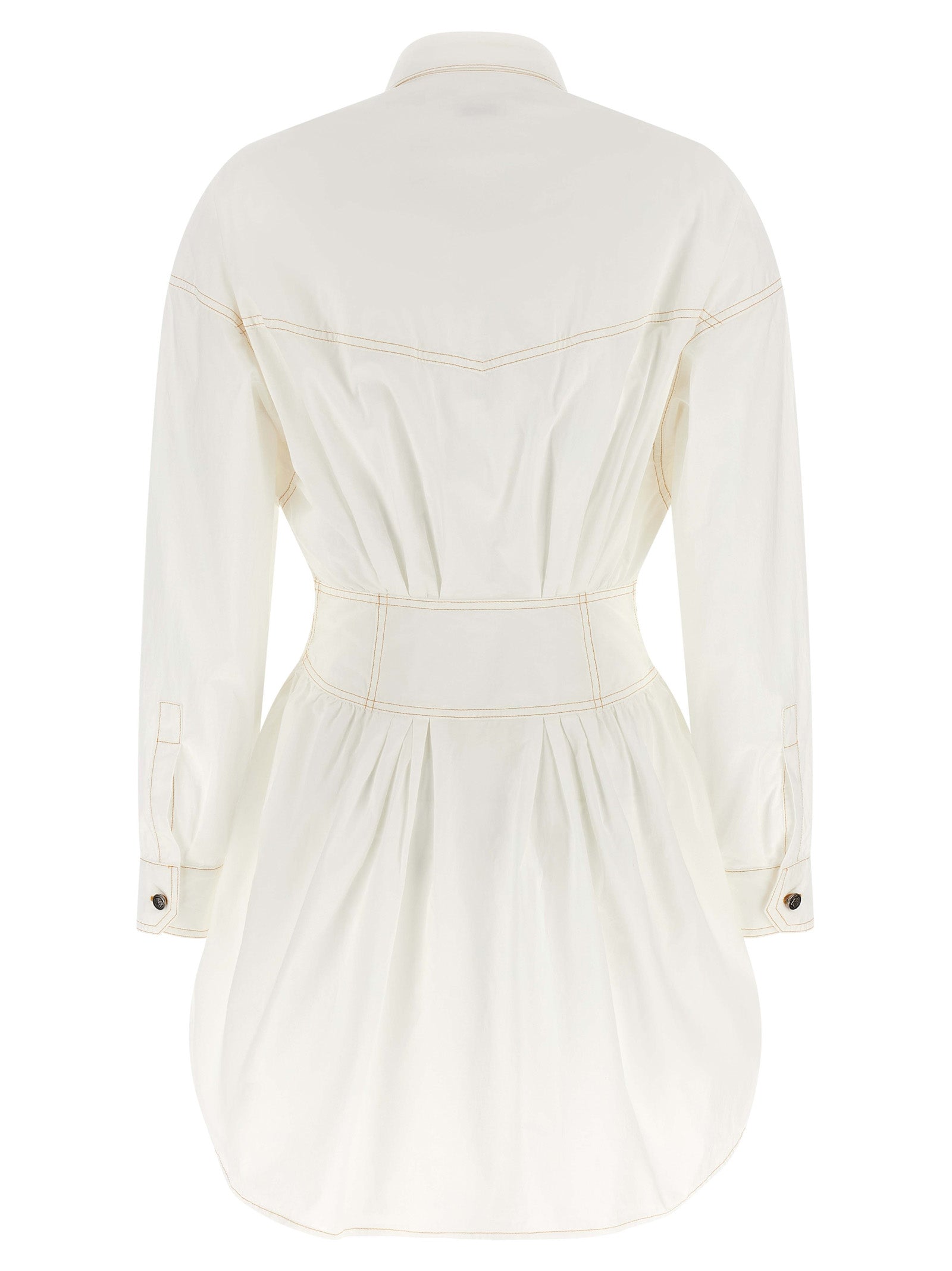 Versace White Cotton Short Women's Dress