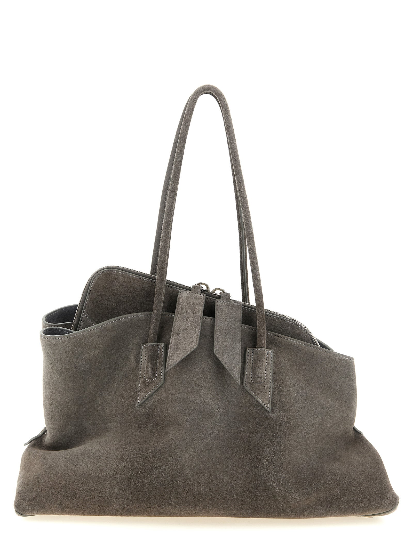The Attico Gray Bovine Leather Shoulder Women's Bag