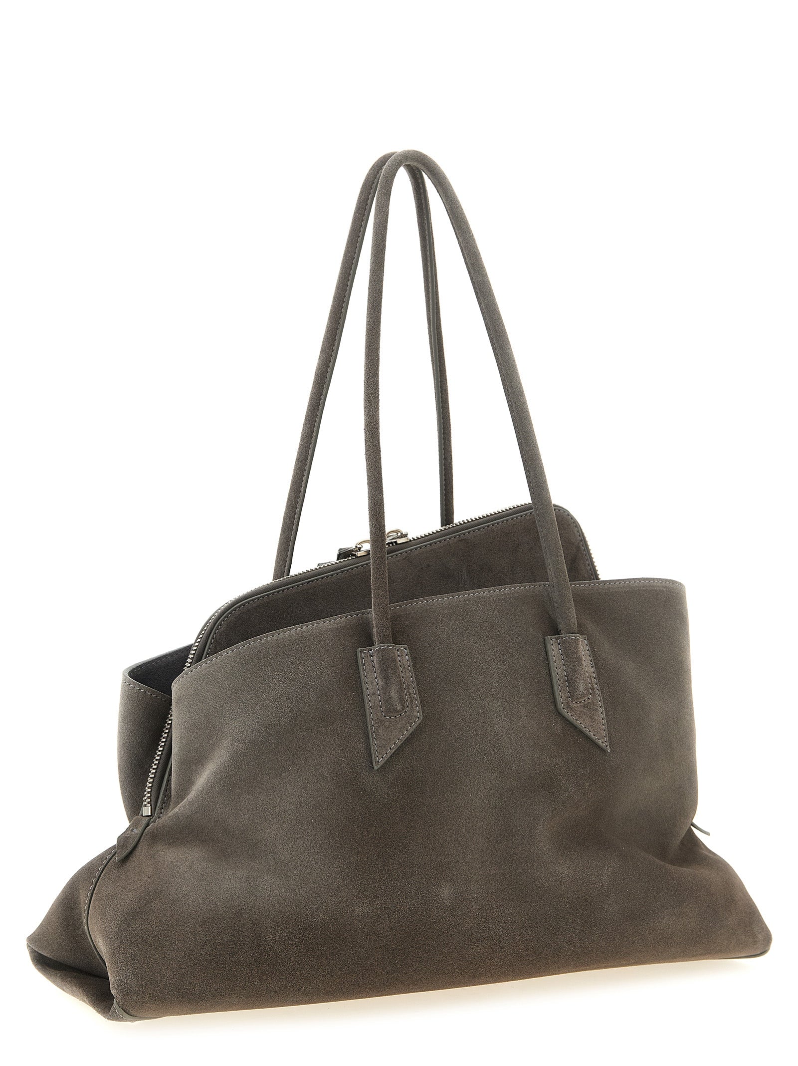 The Attico Gray Bovine Leather Shoulder Women's Bag