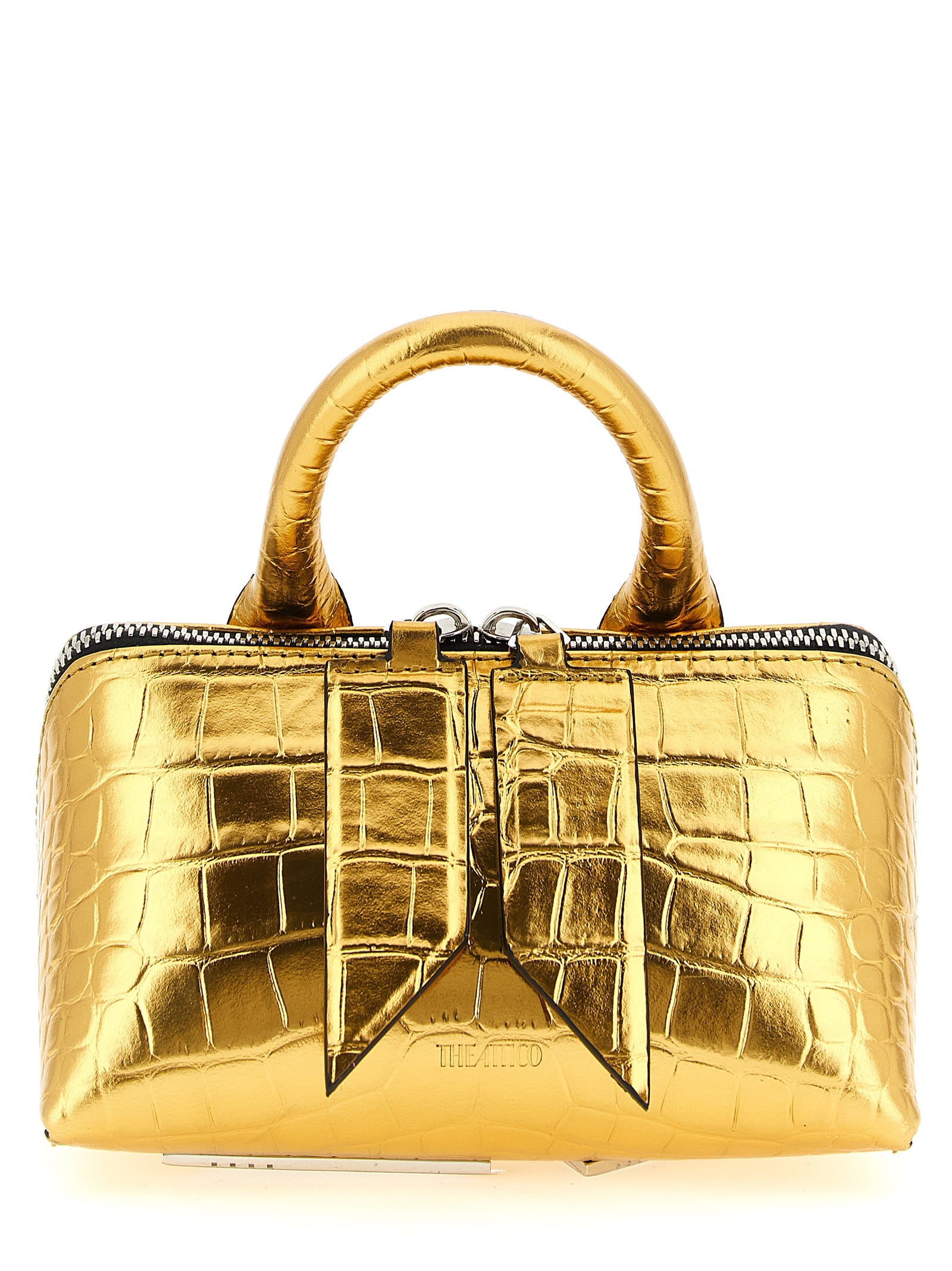 The Attico Gold Bovine Leather Women's Handbag