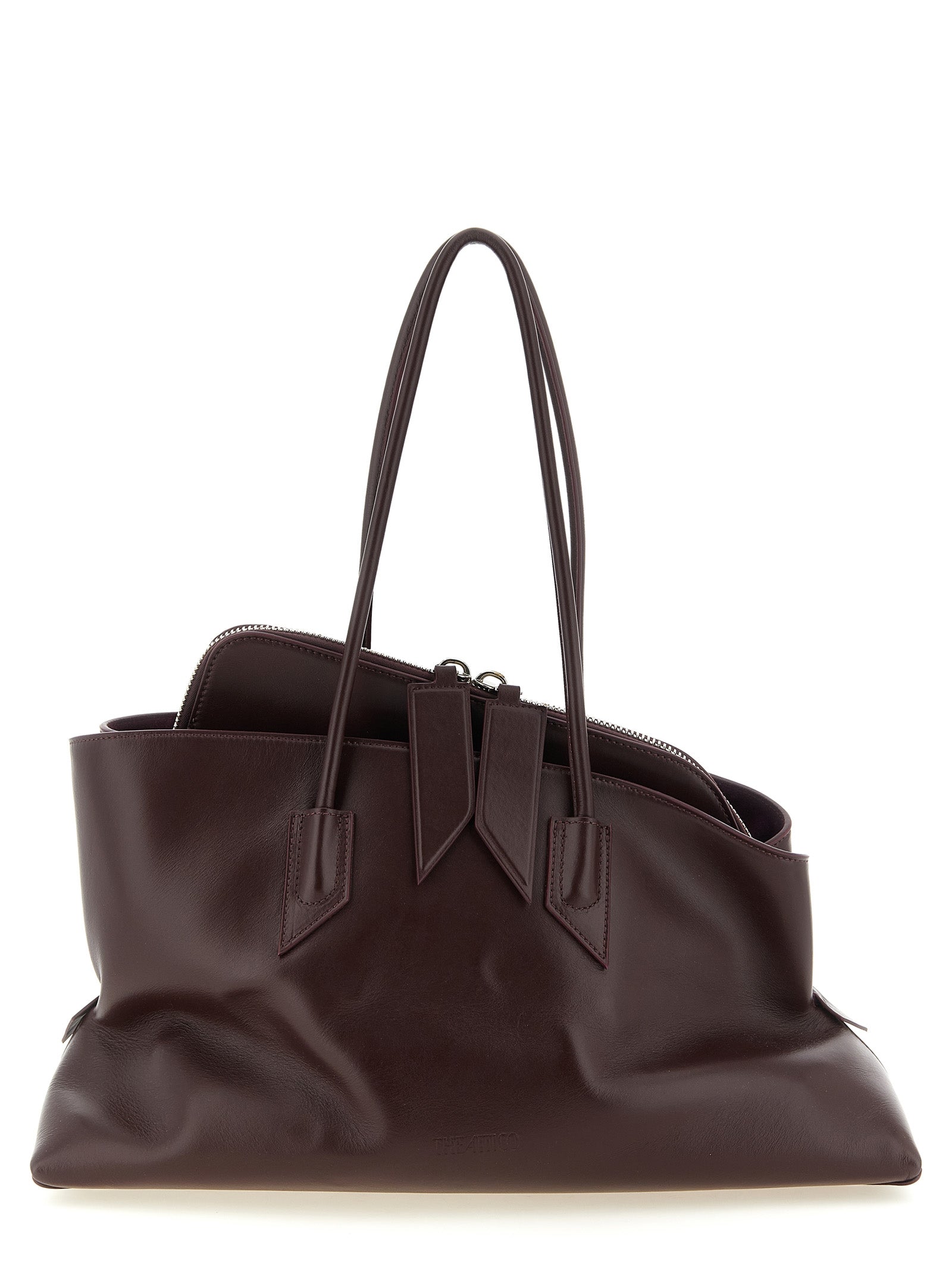 The Attico Purple Bovine Leather Shoulder Women's Bag