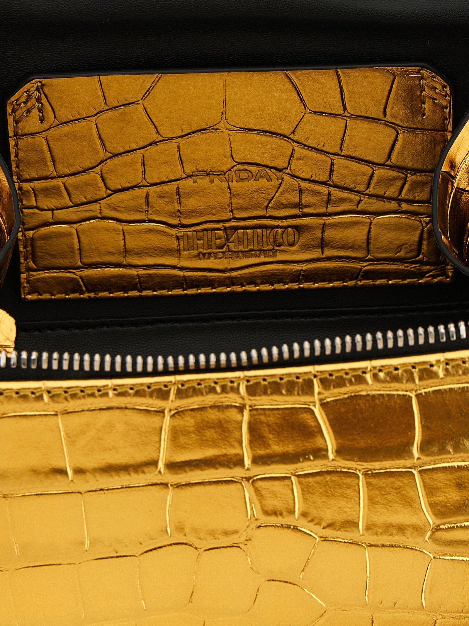 The Attico Gold Bovine Leather Women's Handbag