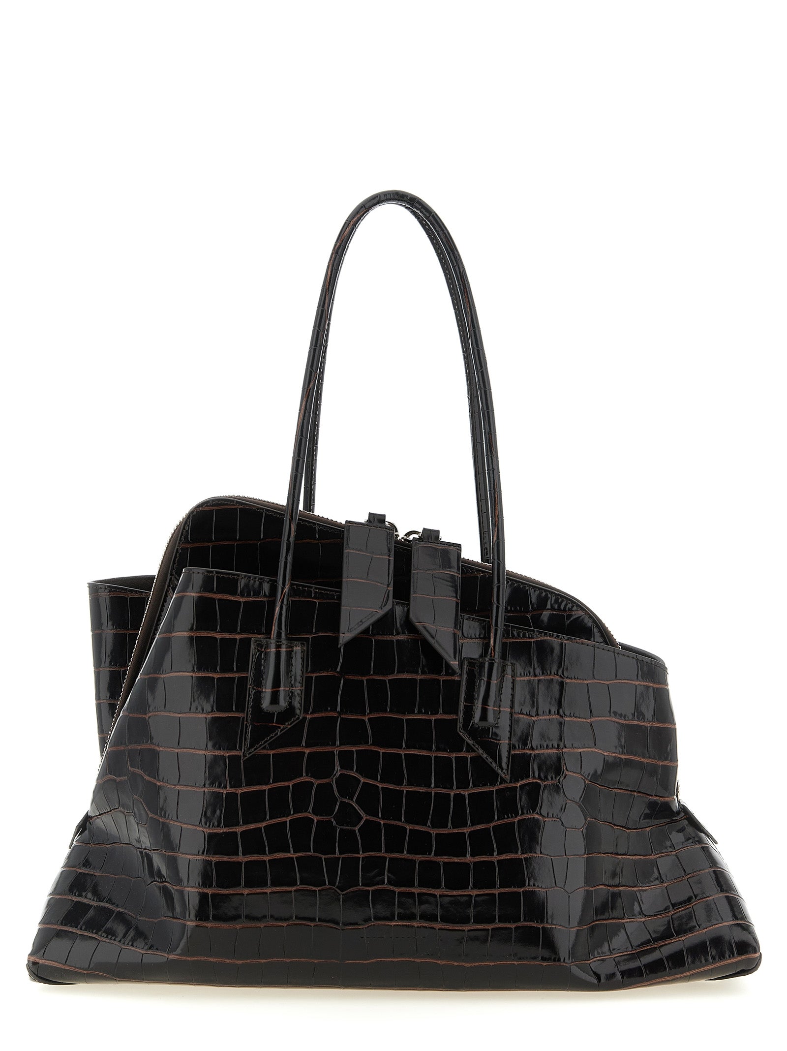 The Attico Brown Bovine Leather Shoulder Women's Bag