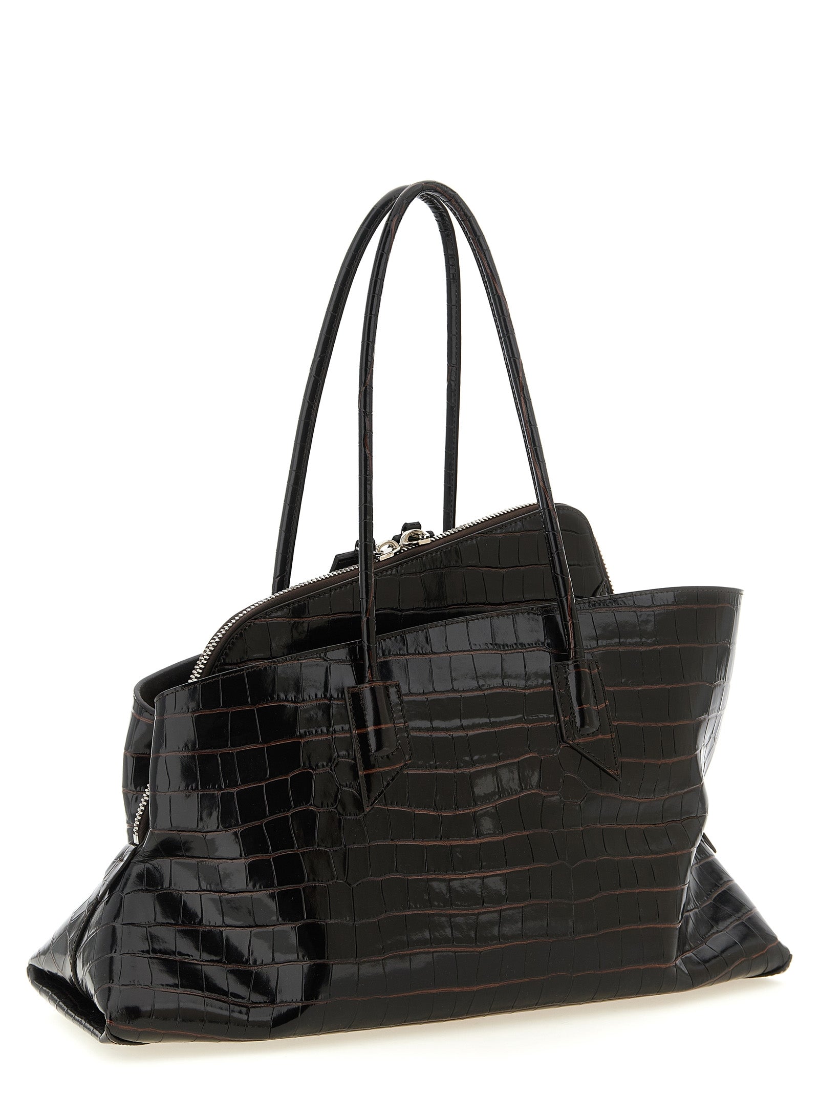 The Attico Brown Bovine Leather Shoulder Women's Bag